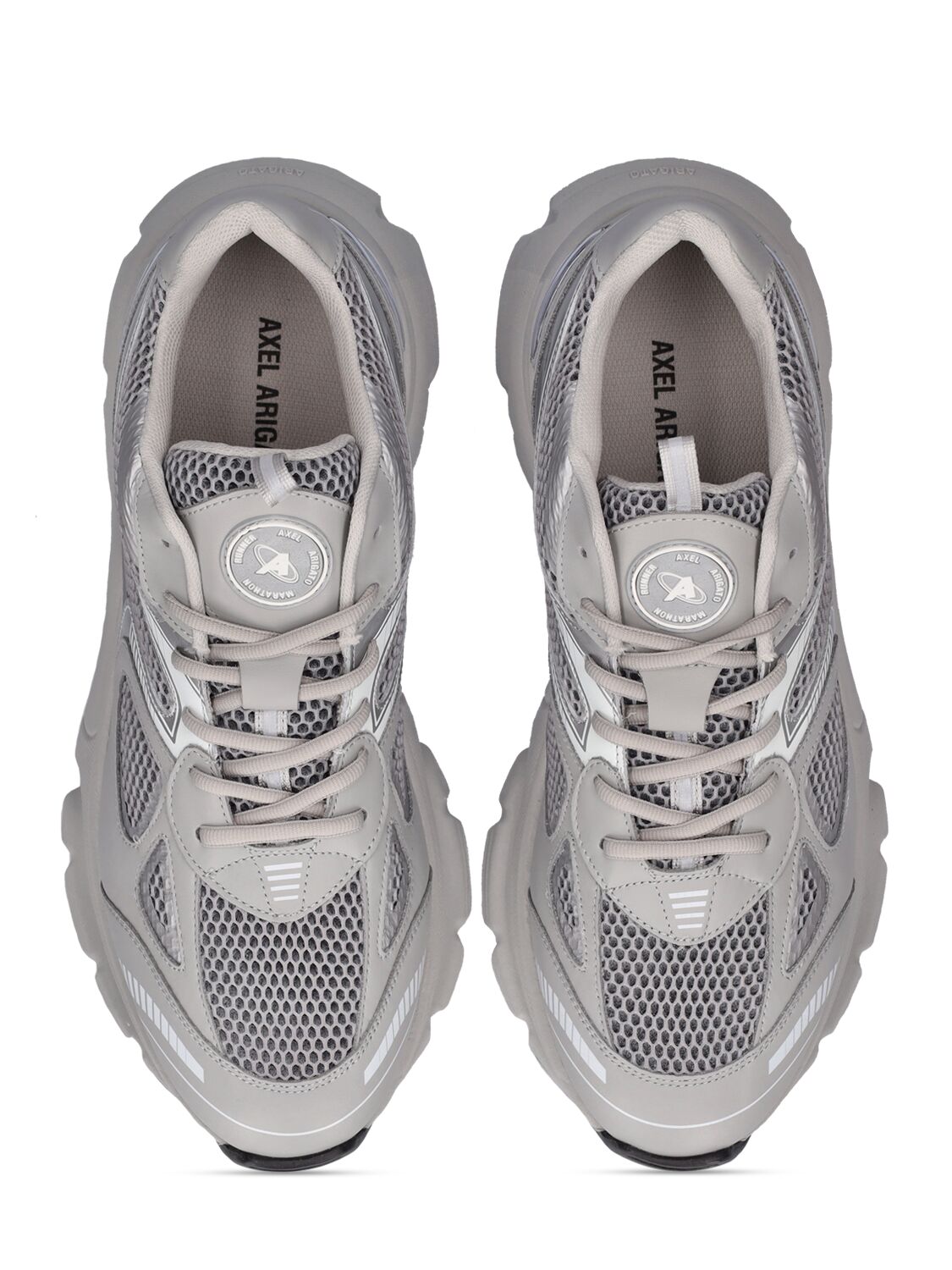 Shop Axel Arigato Marathon Runner Sneakers In Grey,silver