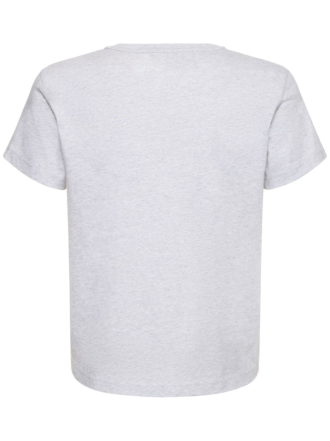 Shop Alexander Wang Essential Shrunk Cotton Jersey T-shirt In Grey