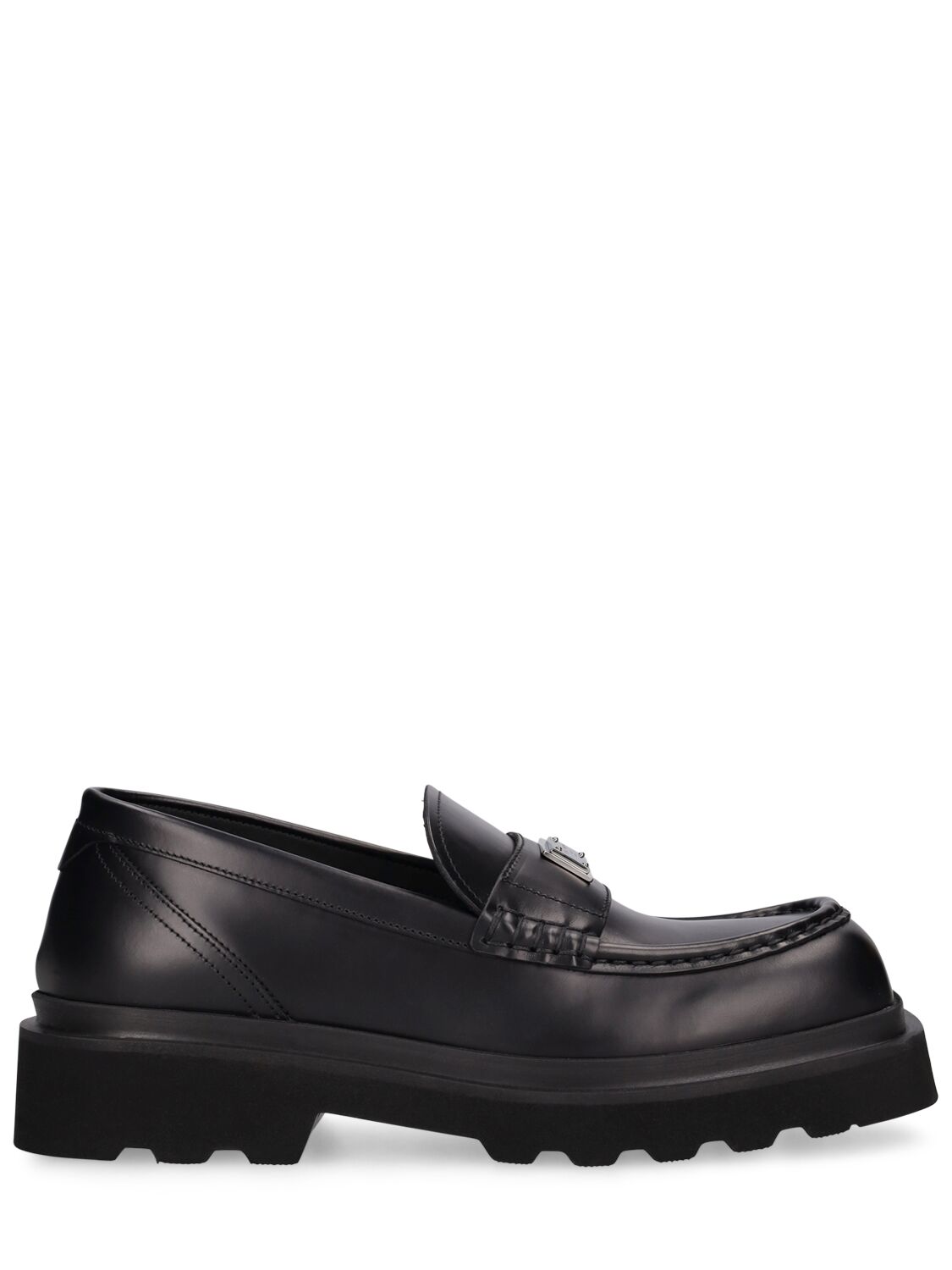 Dolce & Gabbana 40mm City Treak Leather Loafers In Black