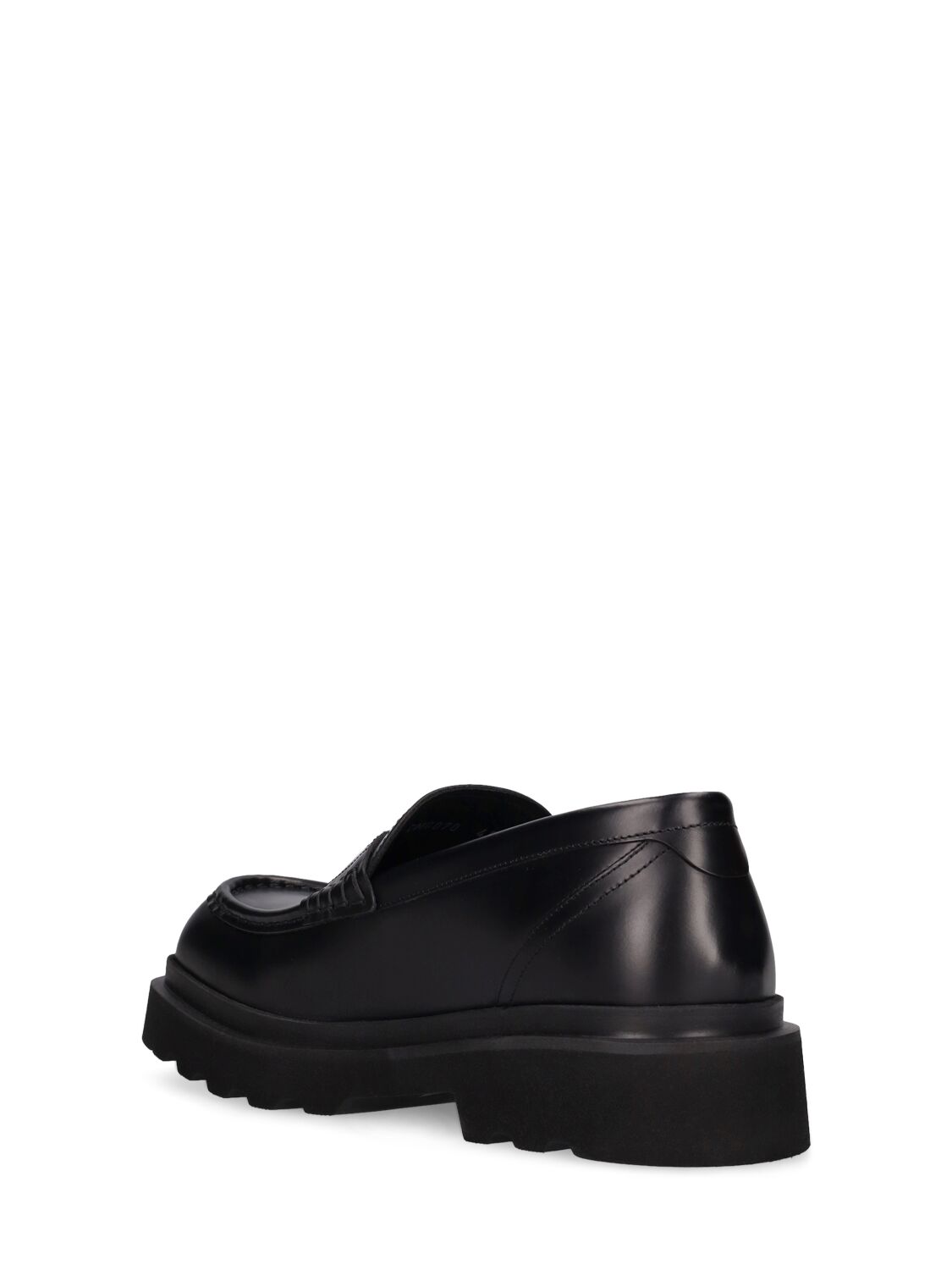 Shop Dolce & Gabbana 40mm City Treak Leather Loafers In Black