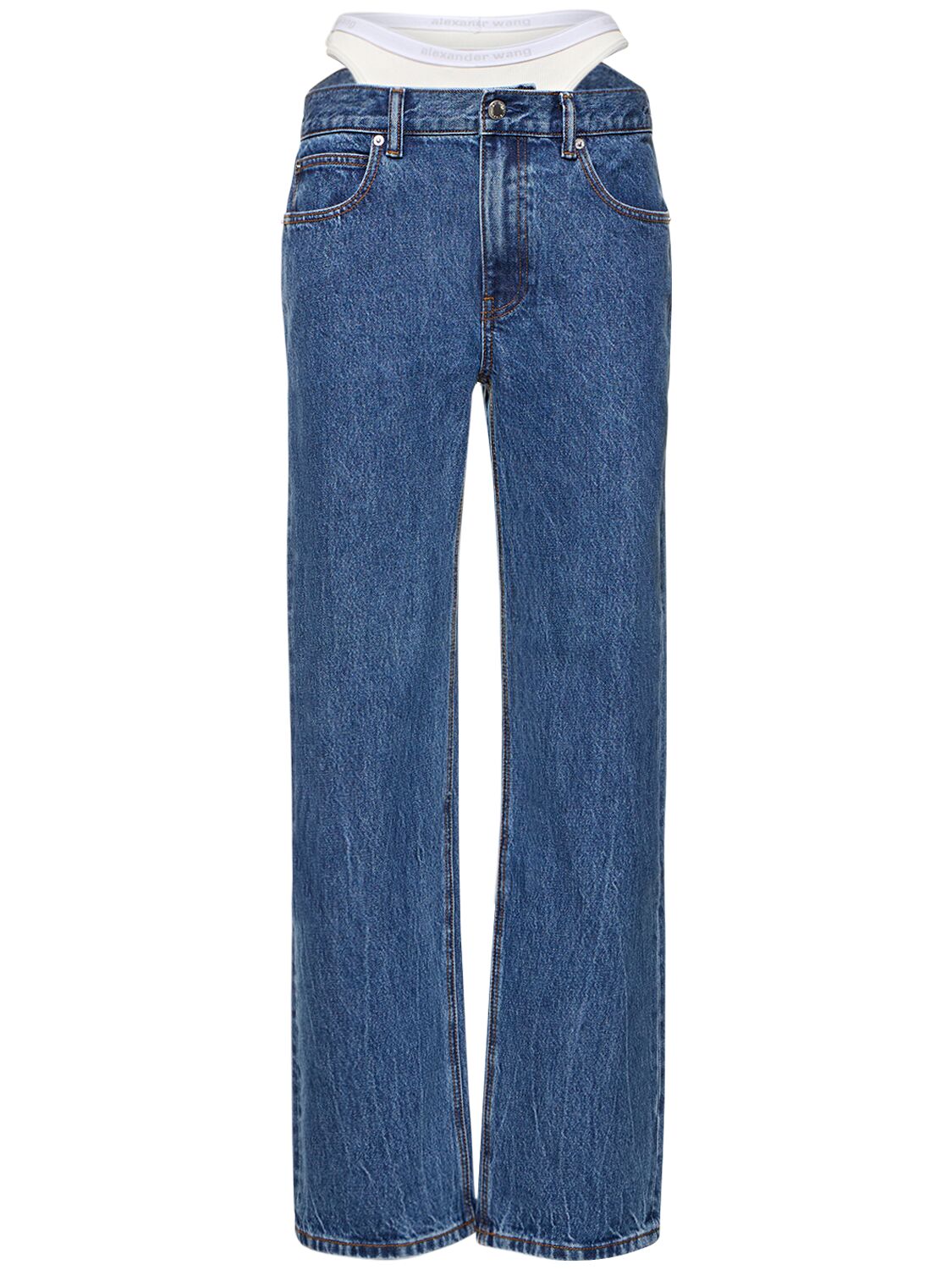 ALEXANDER WANG Loose Jeans W/underwear Detail