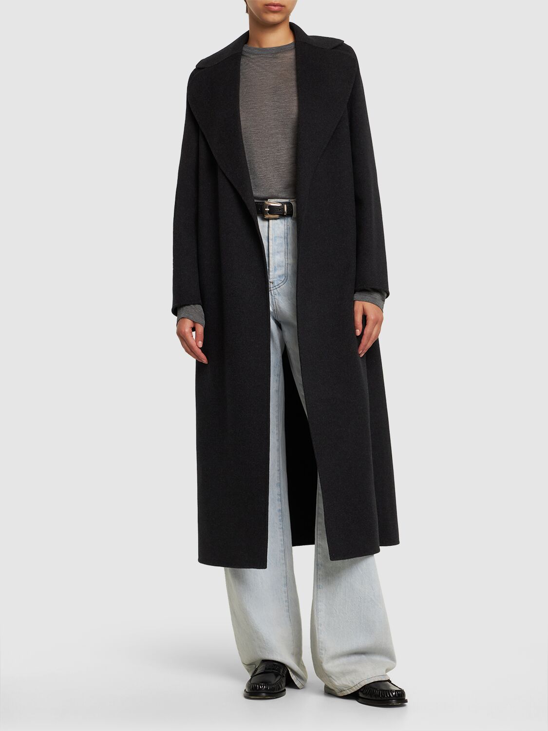 Poldo Double Wool Drap Belted Coat