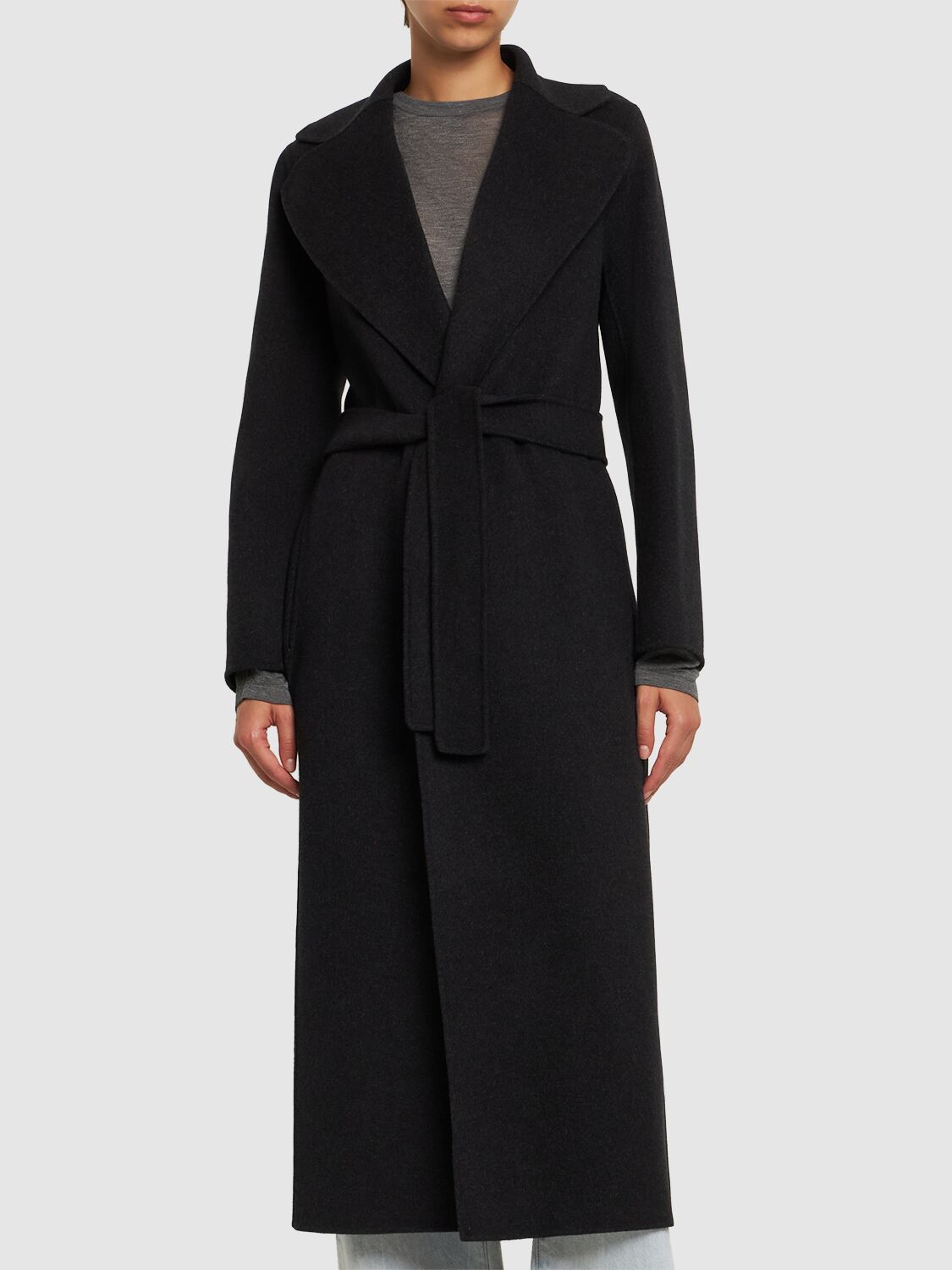 Poldo Double Wool Drap Belted Coat