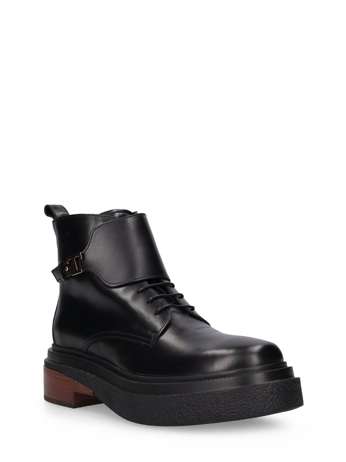 Shop Tod's 40mm Leather Ankle Boots In Black