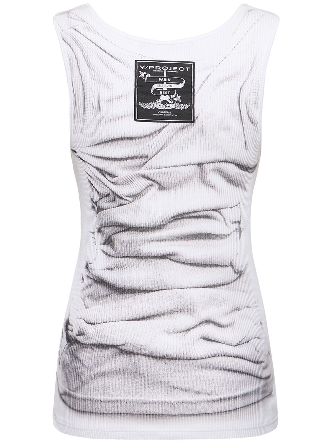 Shop Y/project Printed Cotton Tank Top In White
