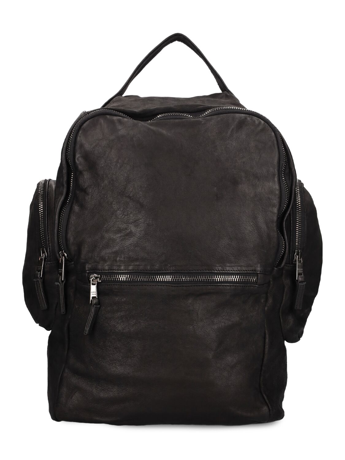 Giorgio Brato Brushed Leather Backpack In Black