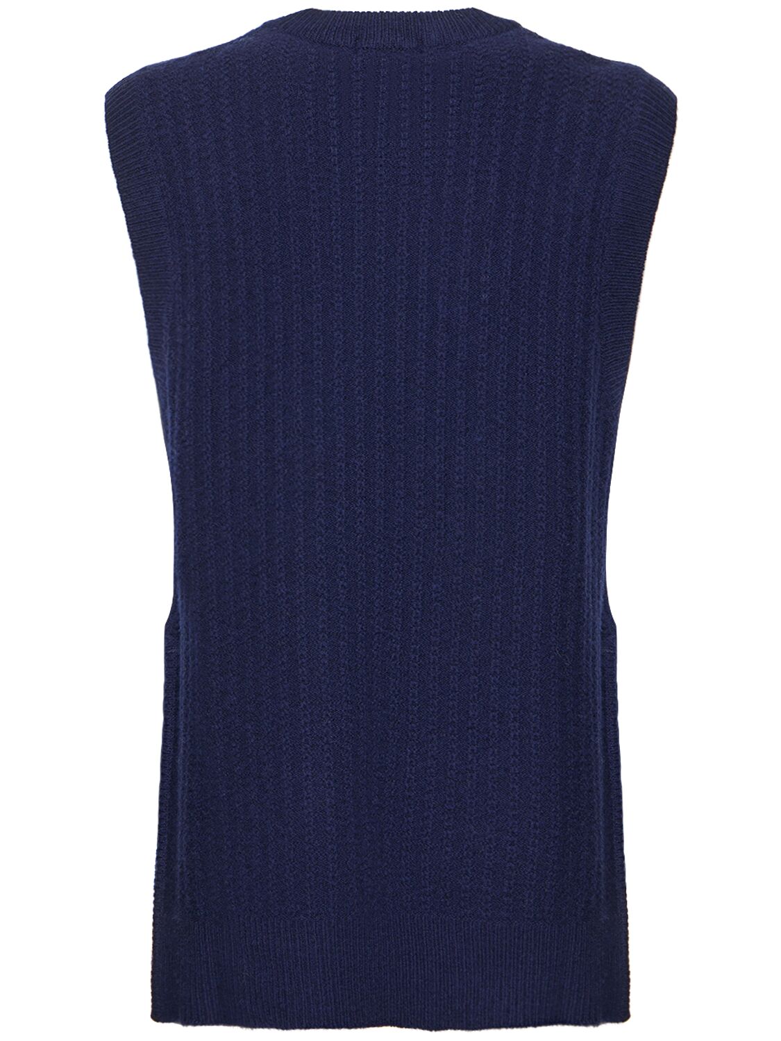 Shop Designers Remix Carmen Slit Wool Vest In Blue