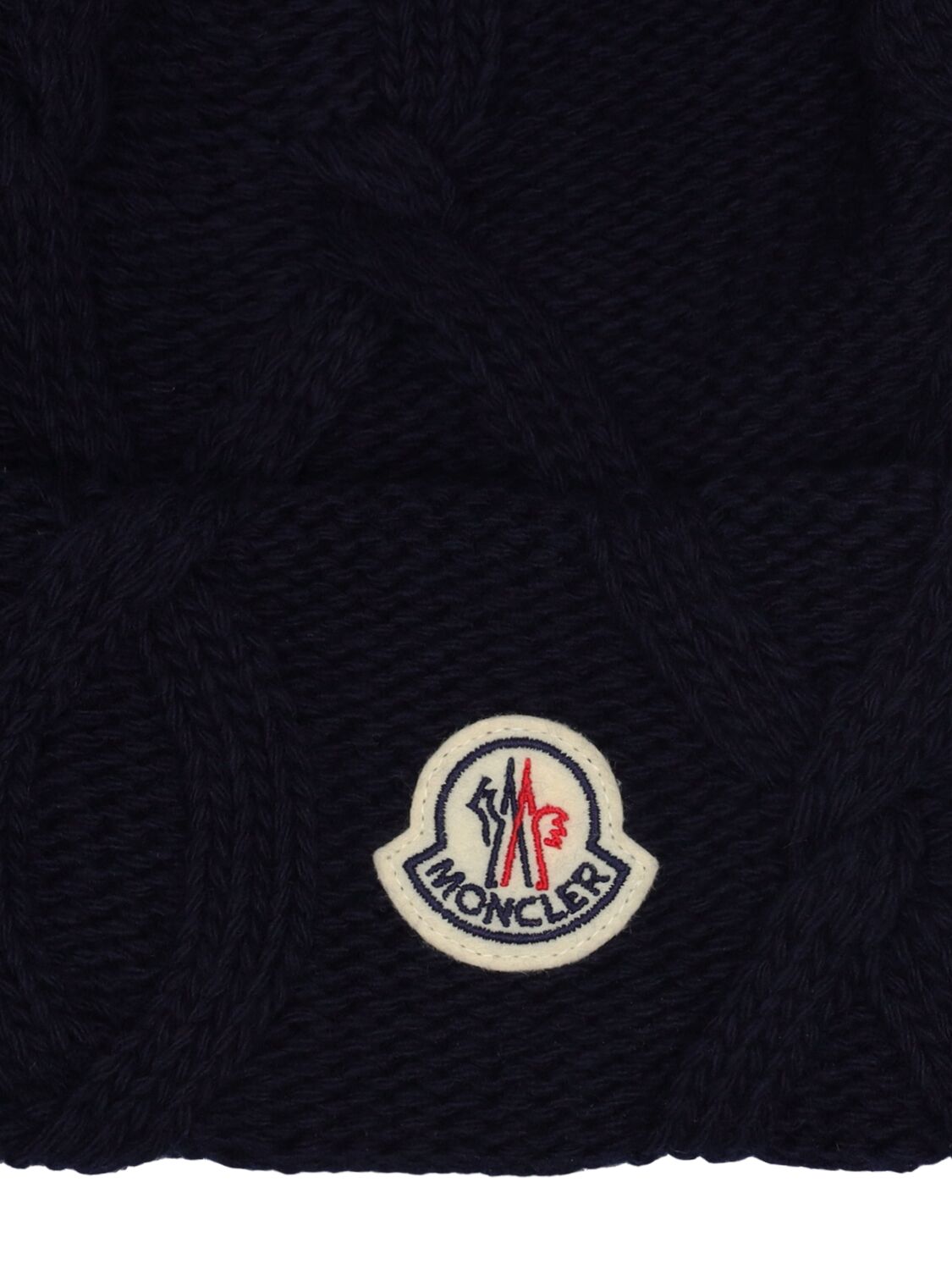 Shop Moncler Tricot Carded Wool Beanie In 블루