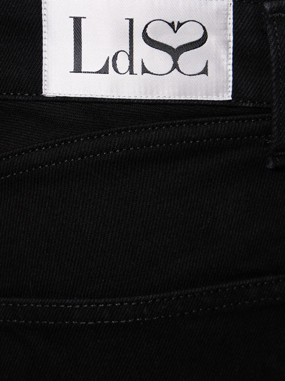 Shop Ludovic De Saint Sernin Lace-up Cotton Denim Slim Fit Jeans In Black