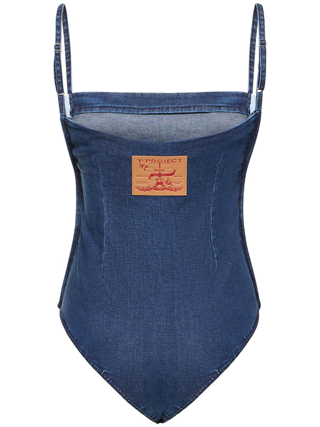 Shop Y/project Sleeveless Bodysuit W/hooks In Blue