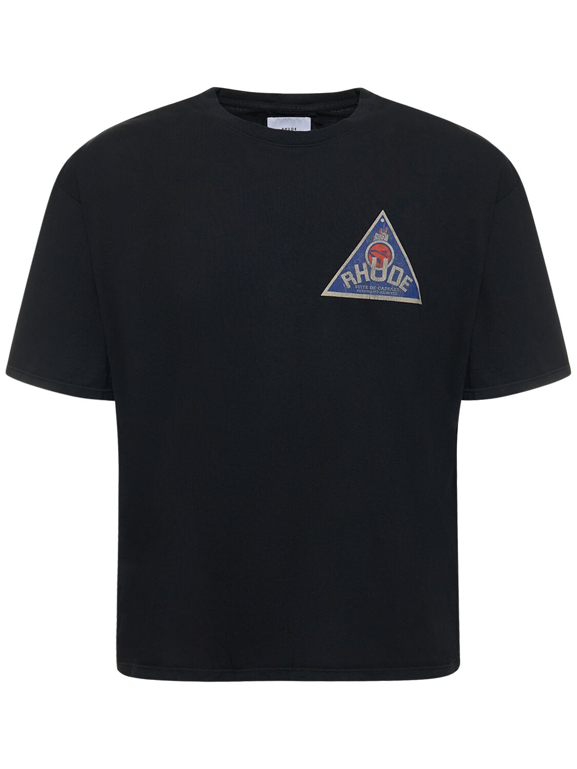 Shop Rhude Cadeux Sundry Printed Cotton T-shirt In Black