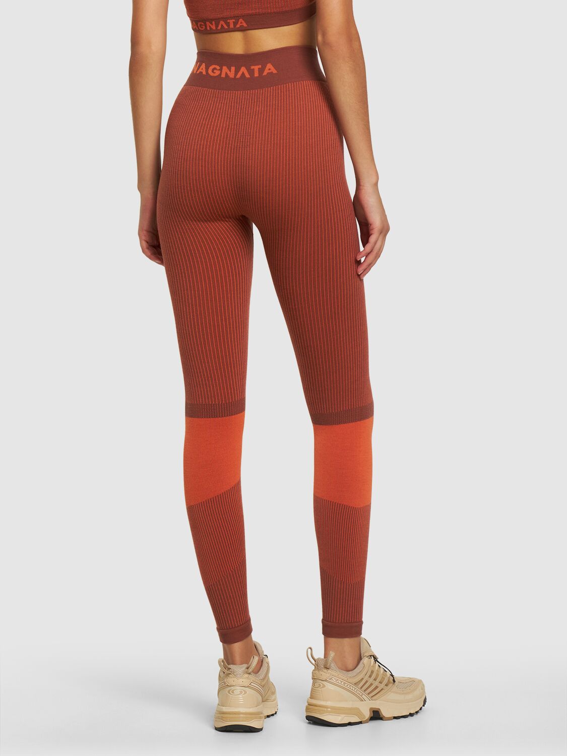 NAGNATA Yang Rib Knit Wool Blend Leggings