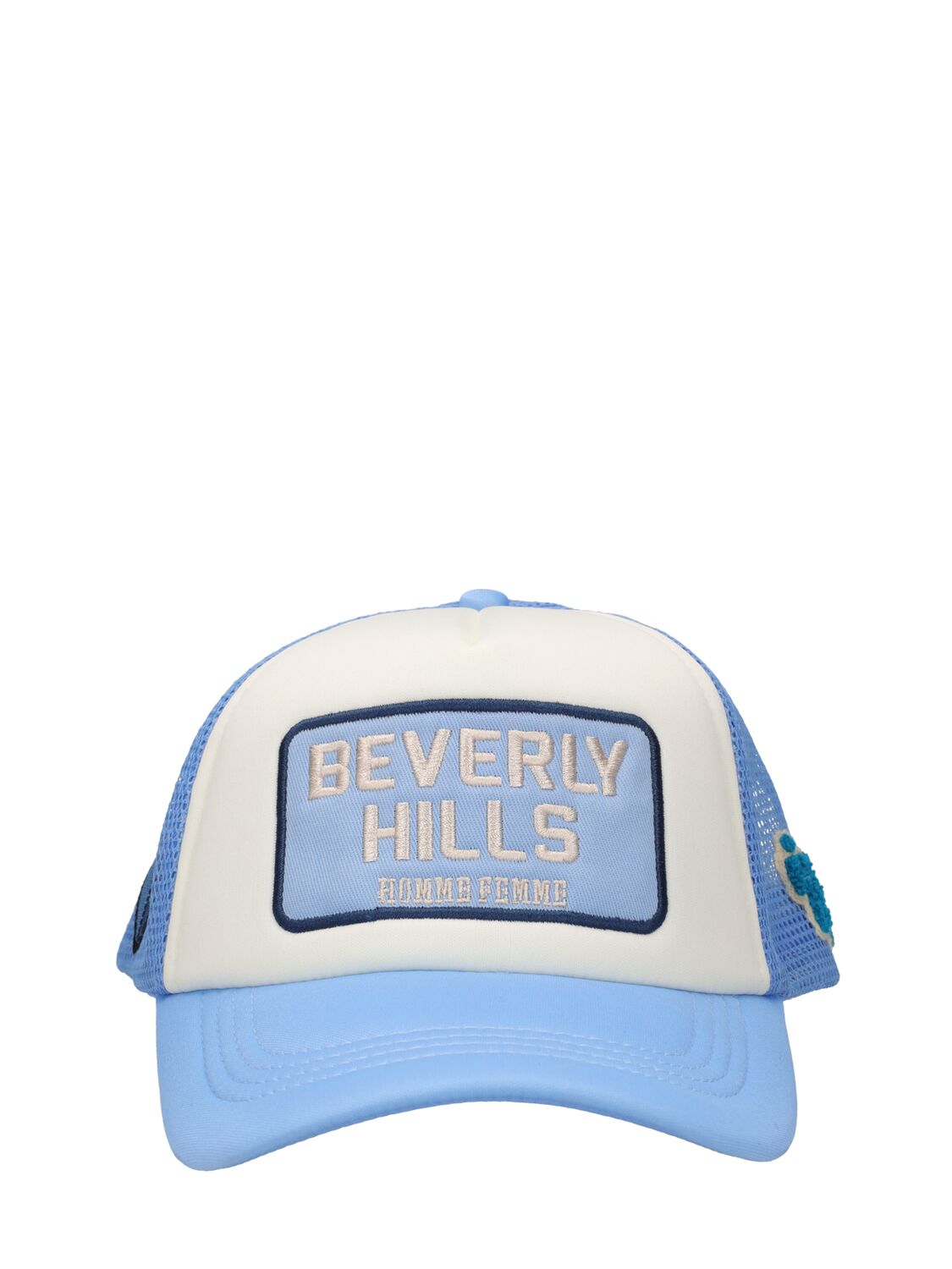 Homme + Femme La Beverly Hills Cotton Hat In Blue
