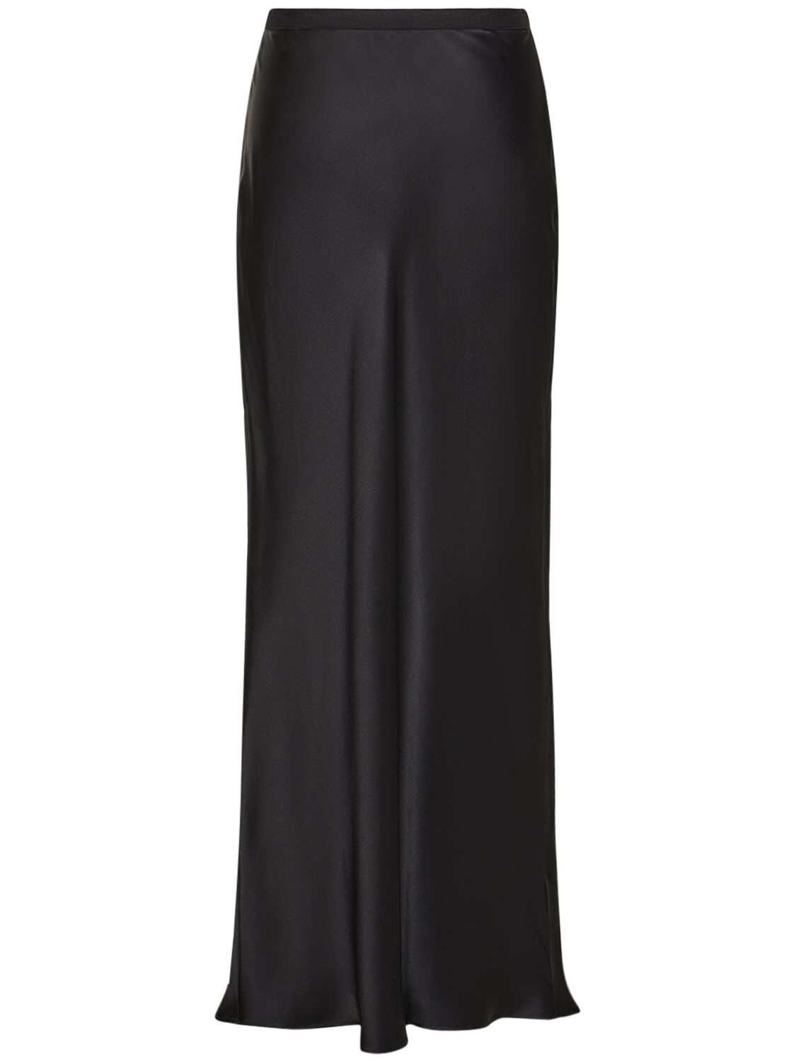 Shop Anine Bing Bar Silk Maxi Skirt In Black