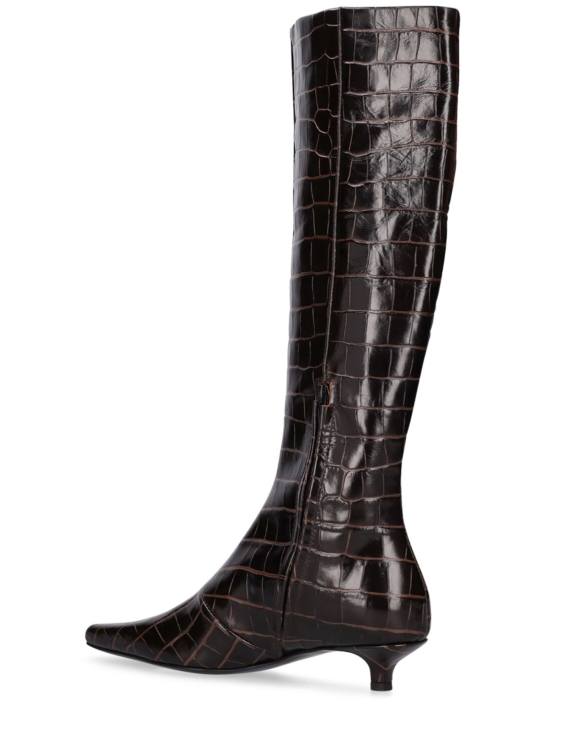 TOTÊME 35MM THE SLIM KNEE LEATHER BOOTS 