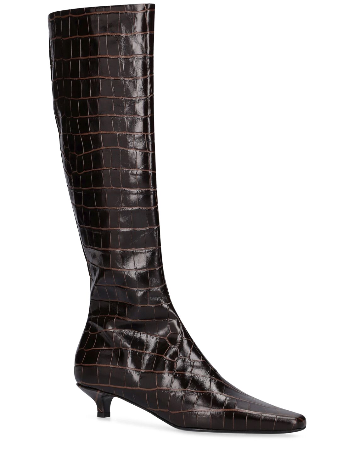 TOTÊME 35MM THE SLIM KNEE LEATHER BOOTS 