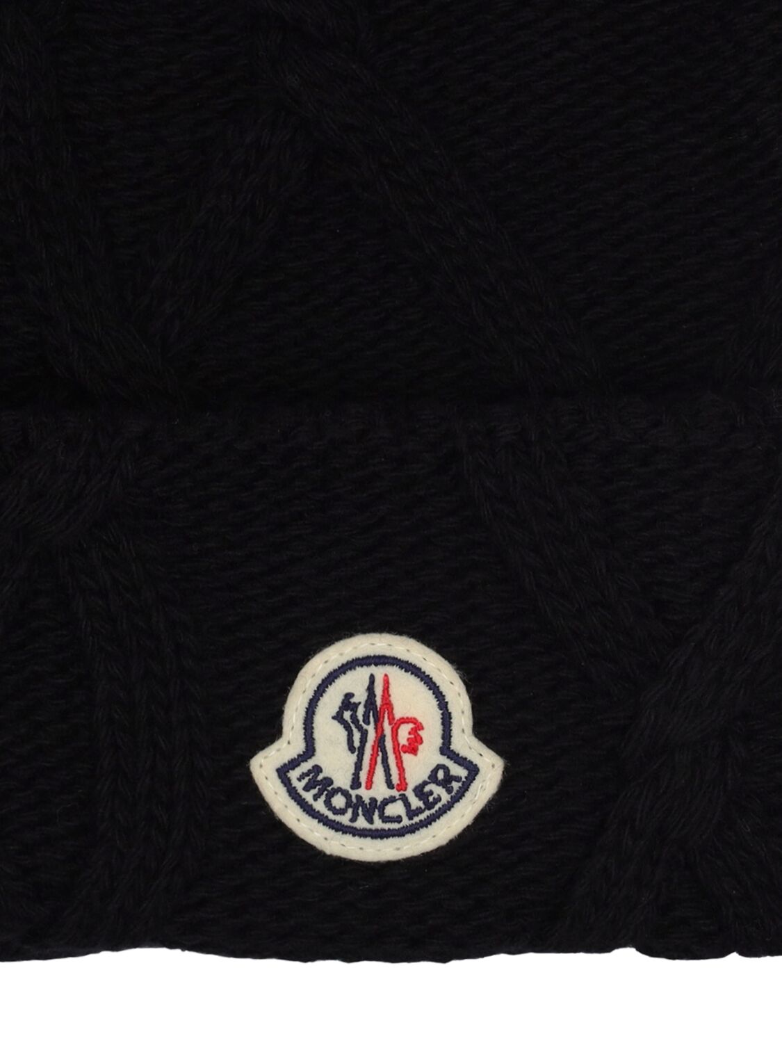 Shop Moncler Tricot Carded Wool Beanie In Black