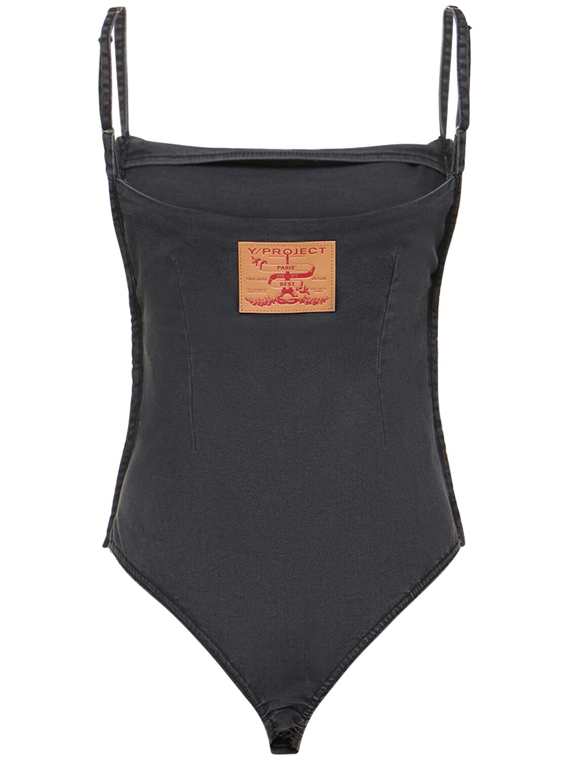 Shop Y/project Sleeveless Bodysuit W/hooks In Black
