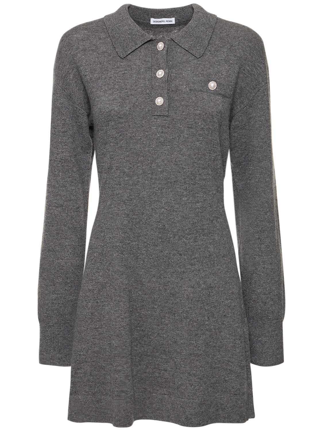Cosmo Wool Blend Mini Polo Dress – WOMEN > CLOTHING > DRESSES