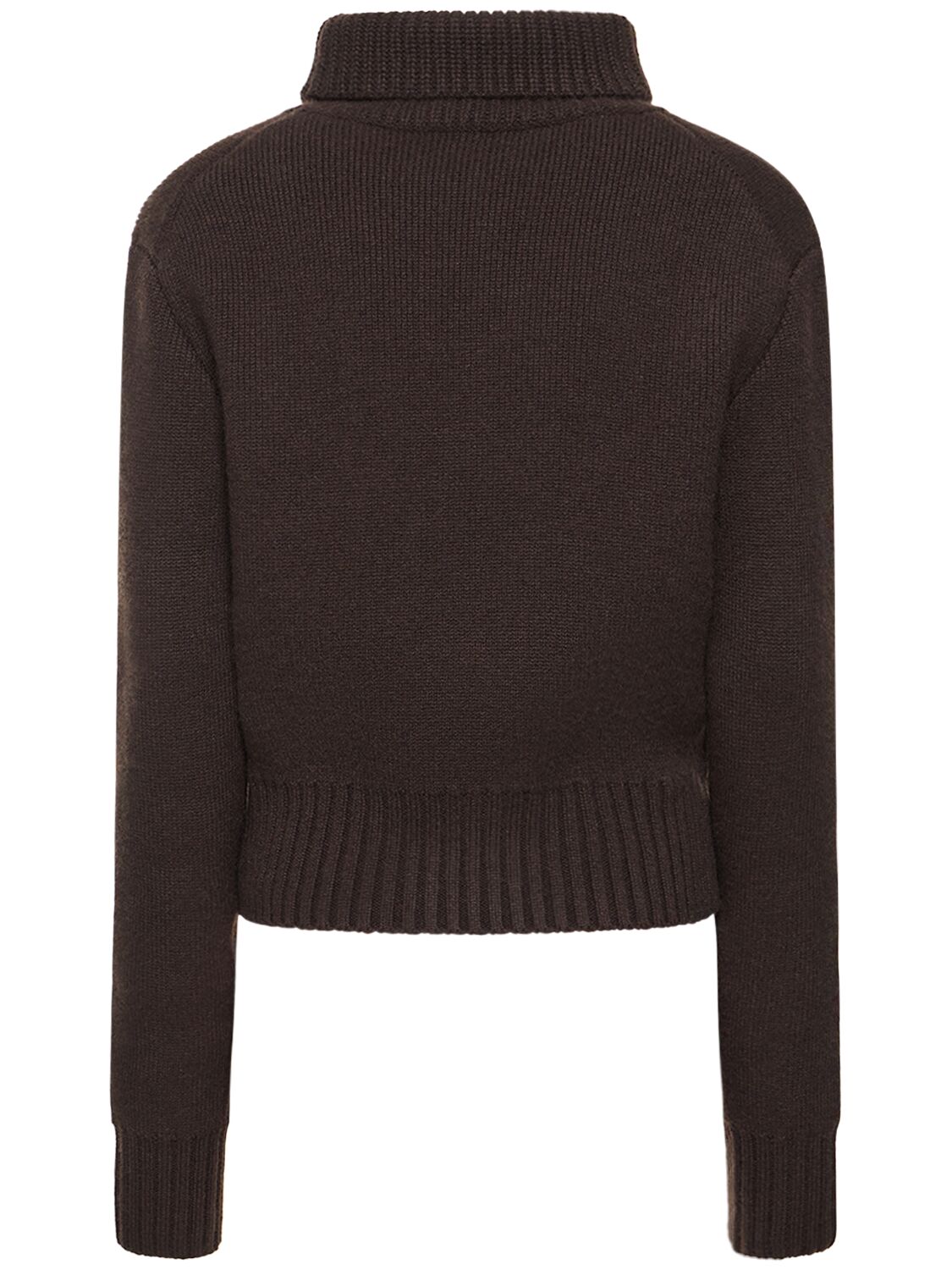 Shop Khaite Jovie Cashmere Turtleneck Sweater In Brown