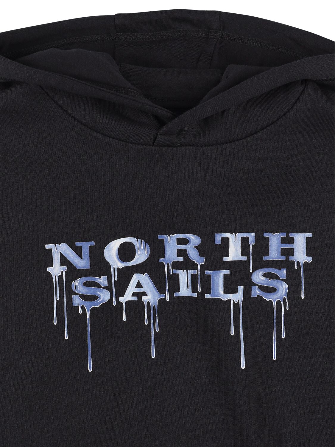 Shop North Sails Cotton Blend Sweatshirt Hoodie In Black