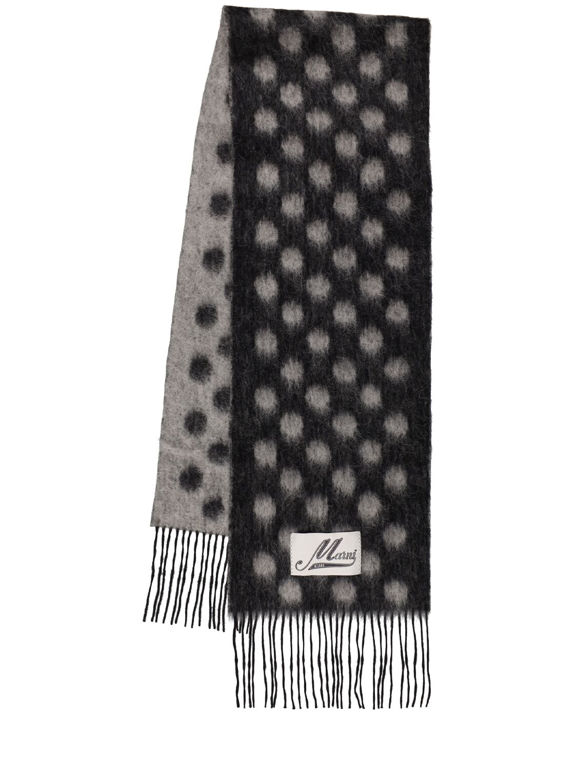 Dots Brushed Mohair Long Scarf – MEN > ACCESSORIES > SCARVES & WRAPS