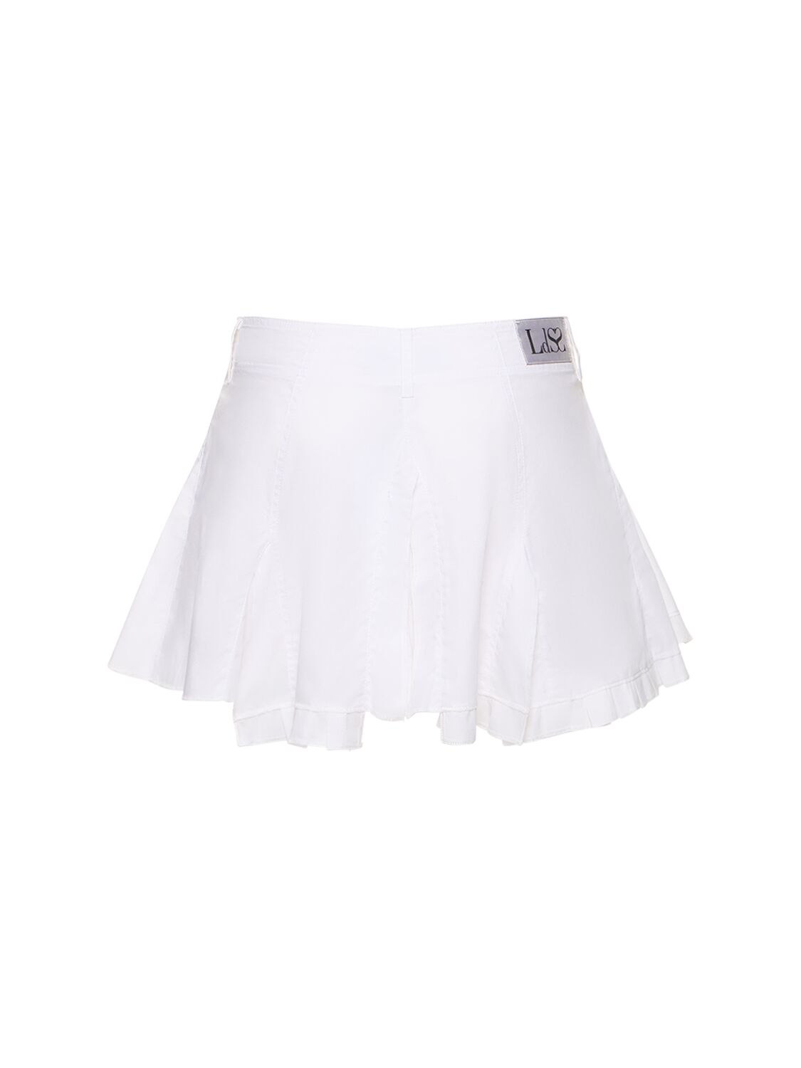 Shop Ludovic De Saint Sernin Pleated Poplin Lace-up Mini Skirt In White