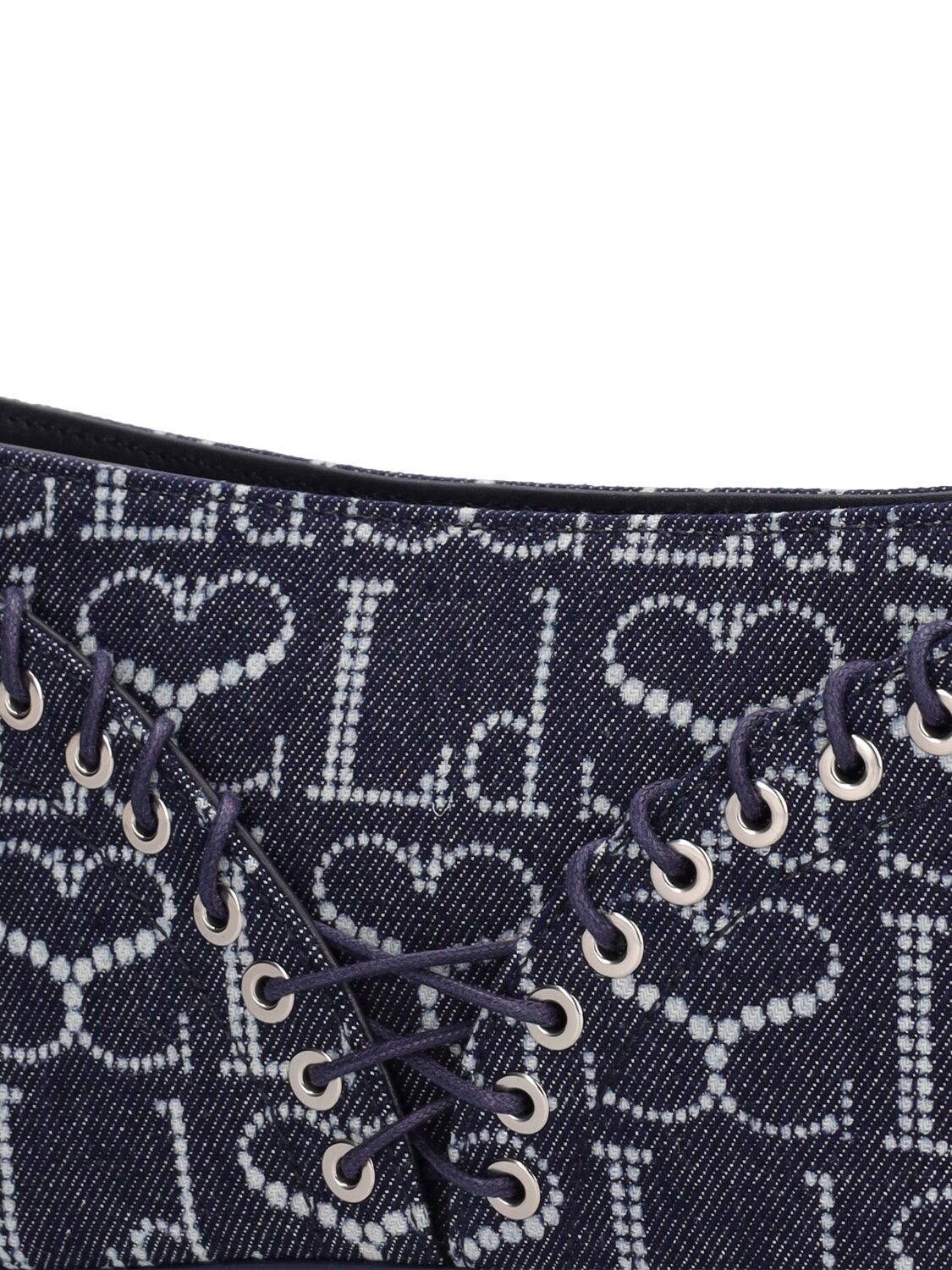 Shop Ludovic De Saint Sernin Cleavage Monogram Shoulder Bag In Indigo Monogram