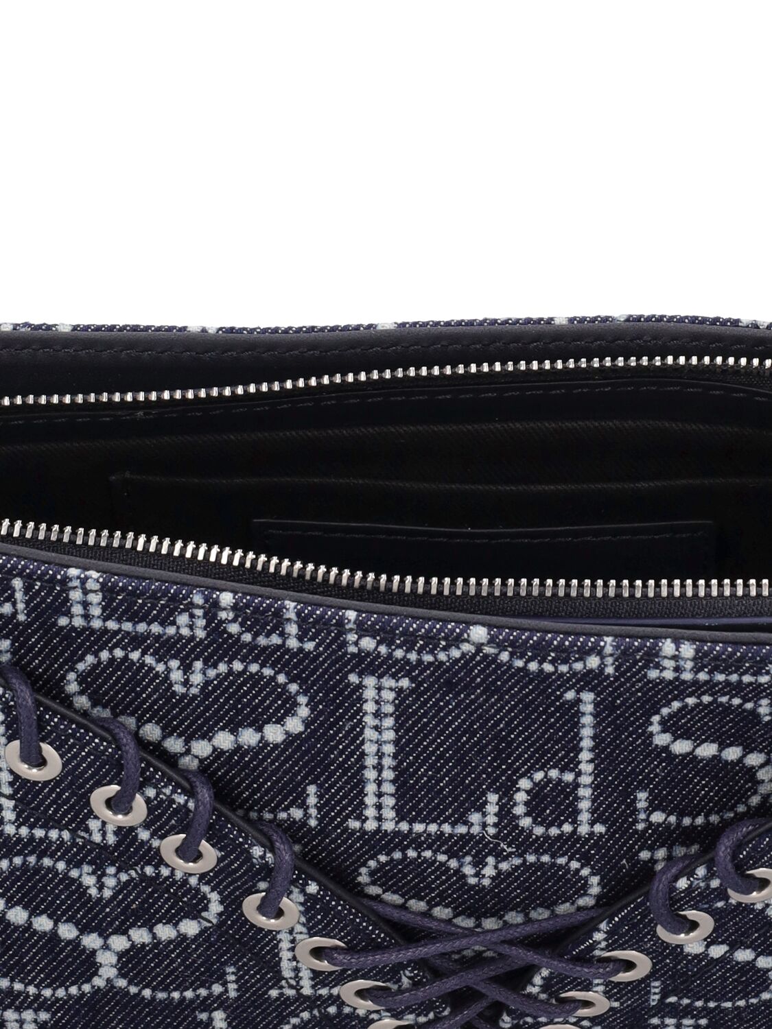 Shop Ludovic De Saint Sernin Cleavage Monogram Shoulder Bag In Indigo Monogram