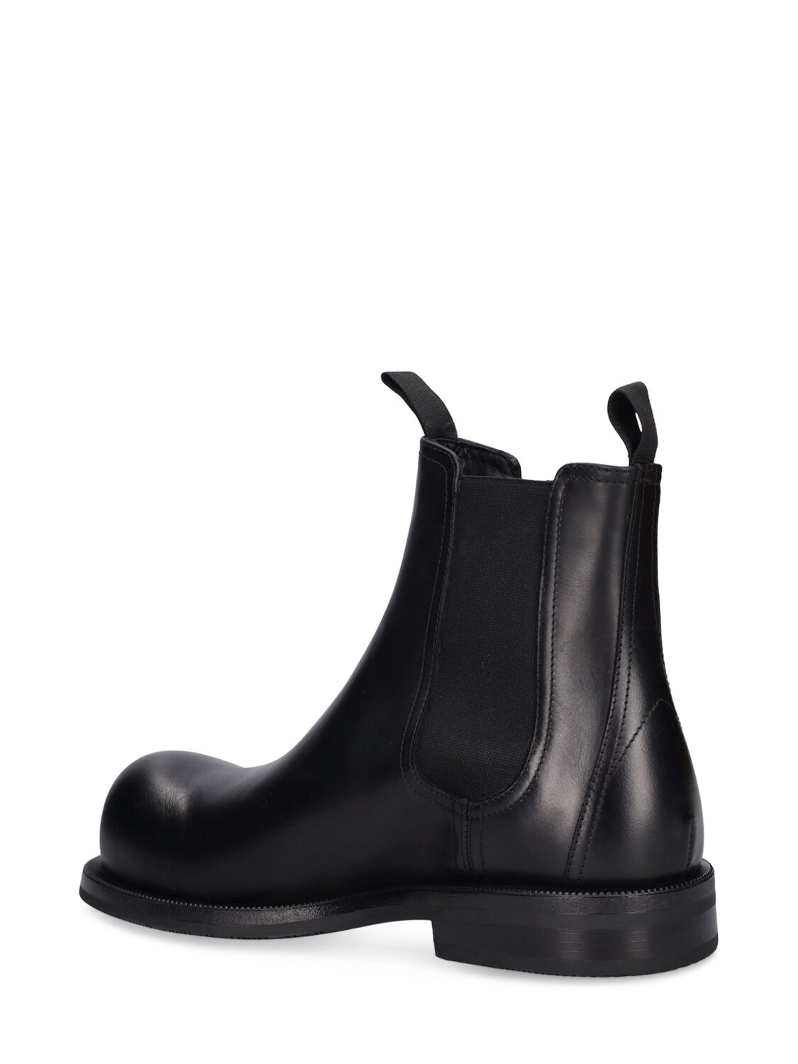 Shop Martine Rose Bulb-toe Leather Chelsea Boots In Black