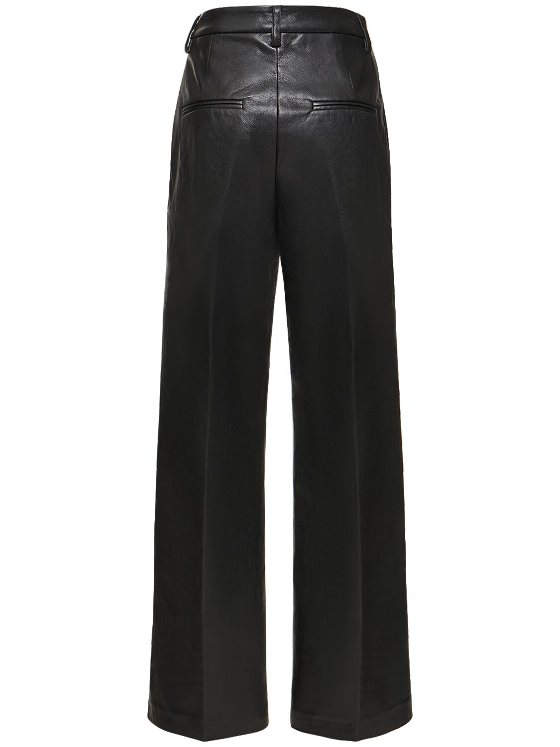 Shop Anine Bing Carmen Faux Leather Pants In Black
