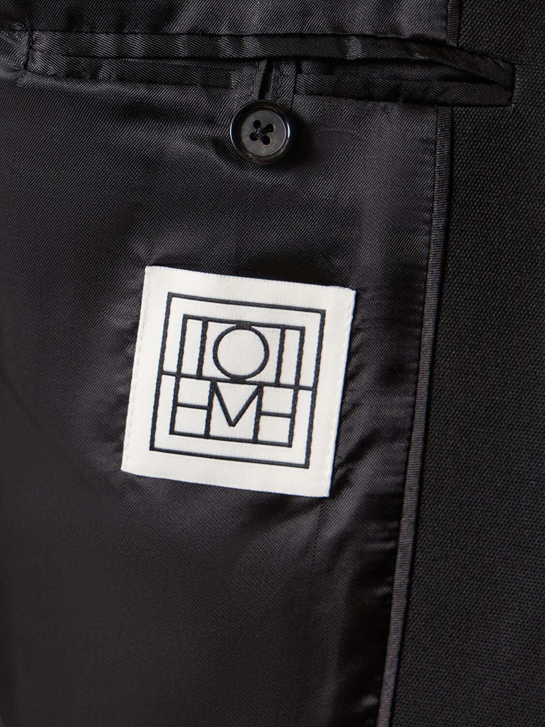 Shop Totême Tailored Suit Wool Blend Jacket In Black