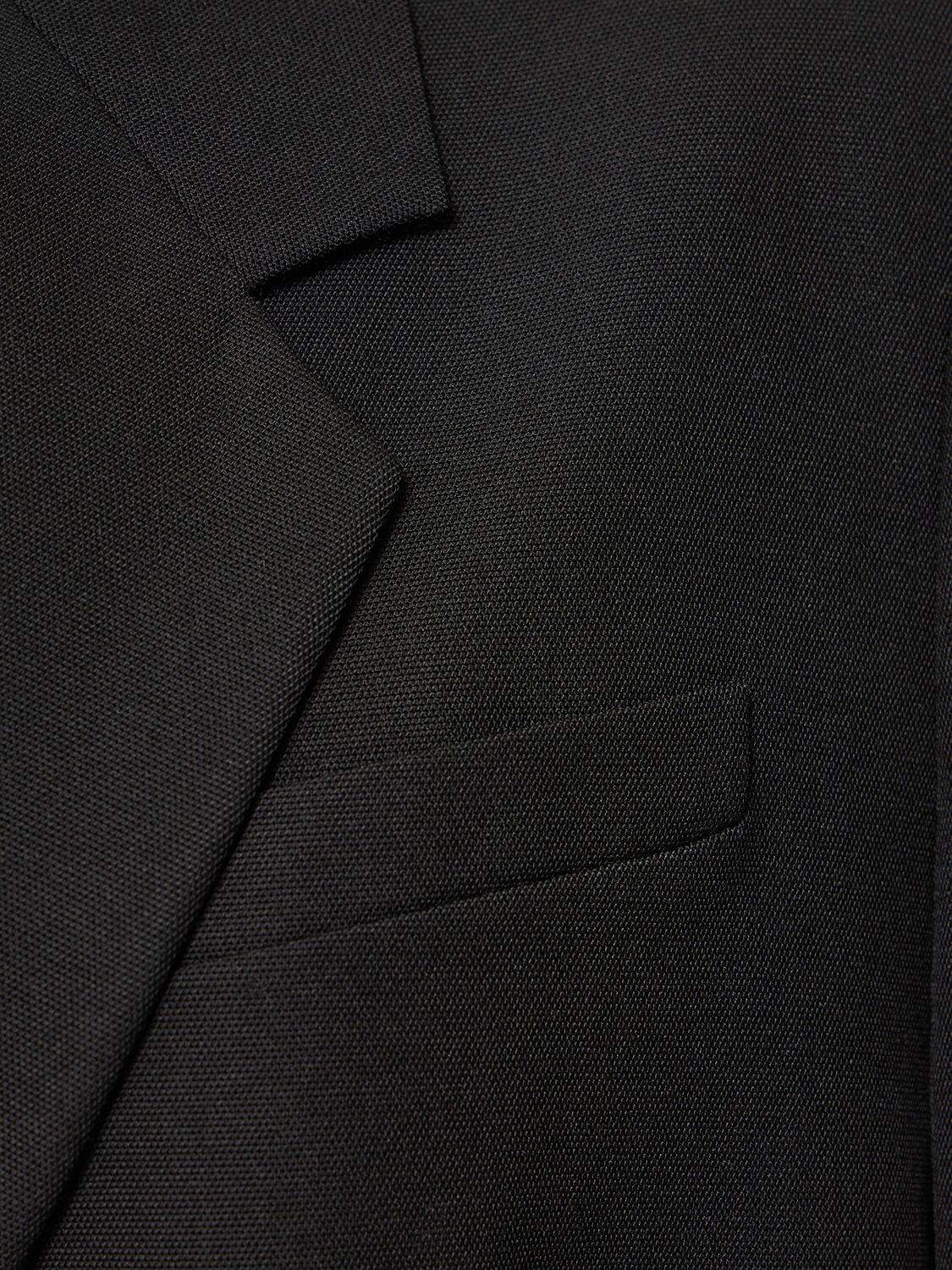 Shop Totême Tailored Suit Wool Blend Jacket In Black