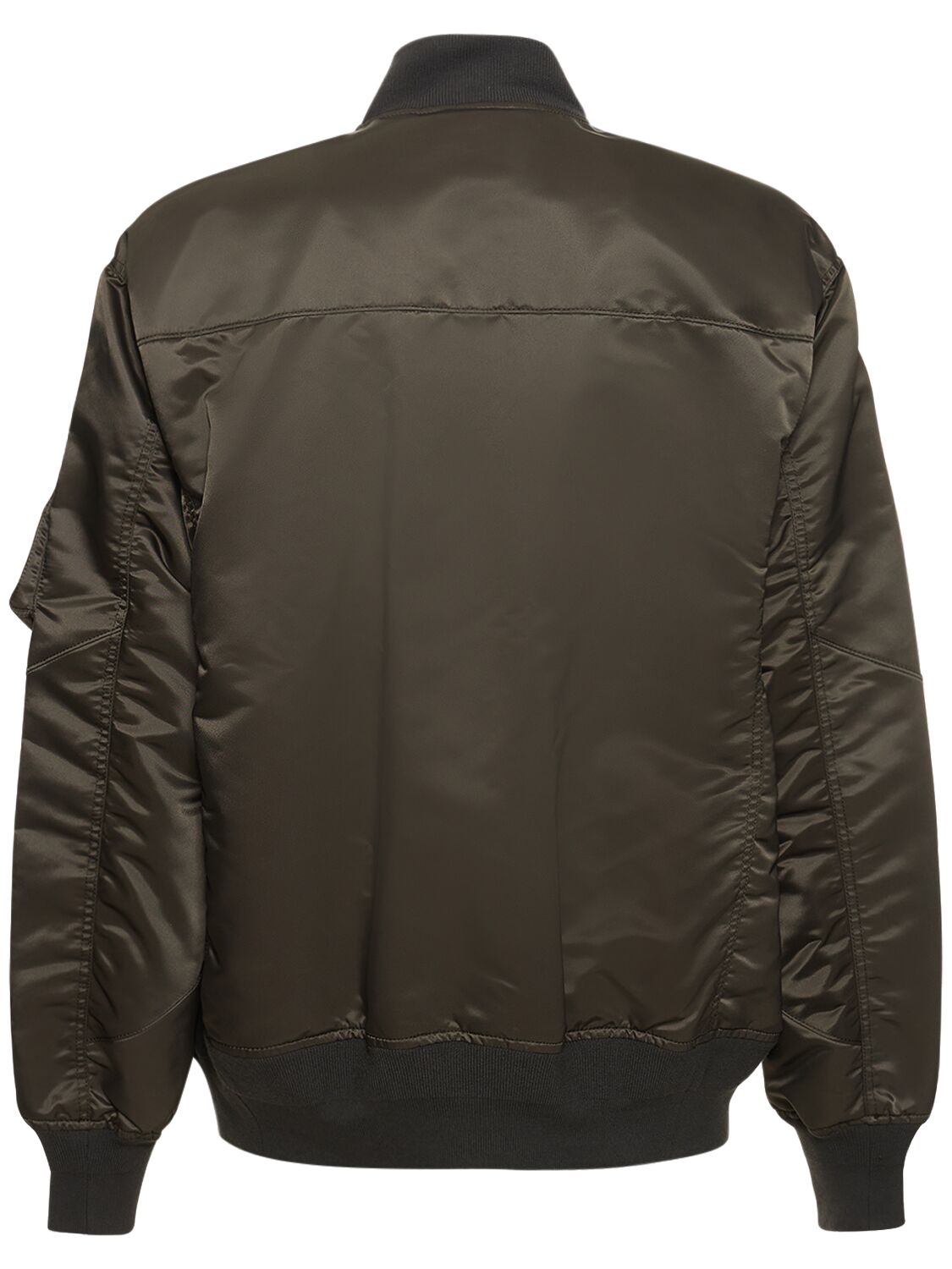 Shop Sacai Nylon Twill Bomber Jacket In Khaki