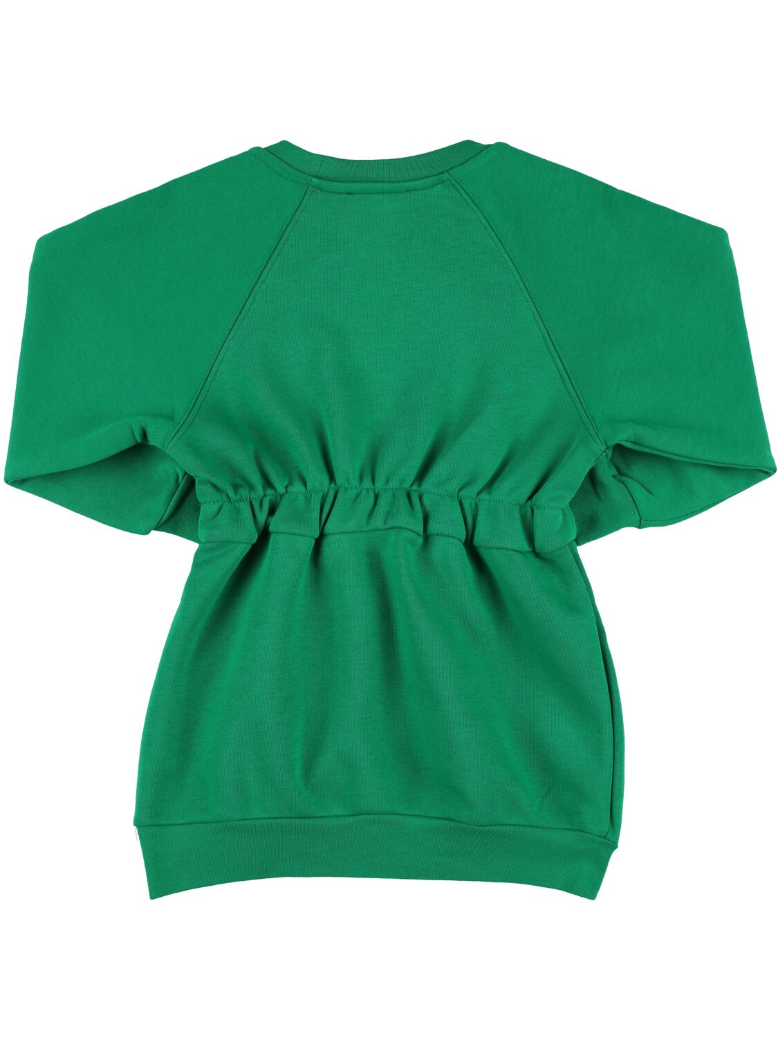 Shop Monnalisa Cotton Sweat Dress W/ Duffy Duck Patch In Green