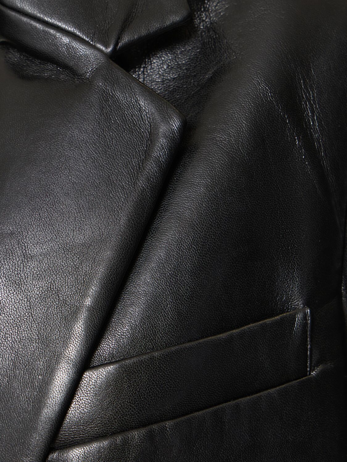 Shop Anine Bing Classic Faux Leather Blazer In Black