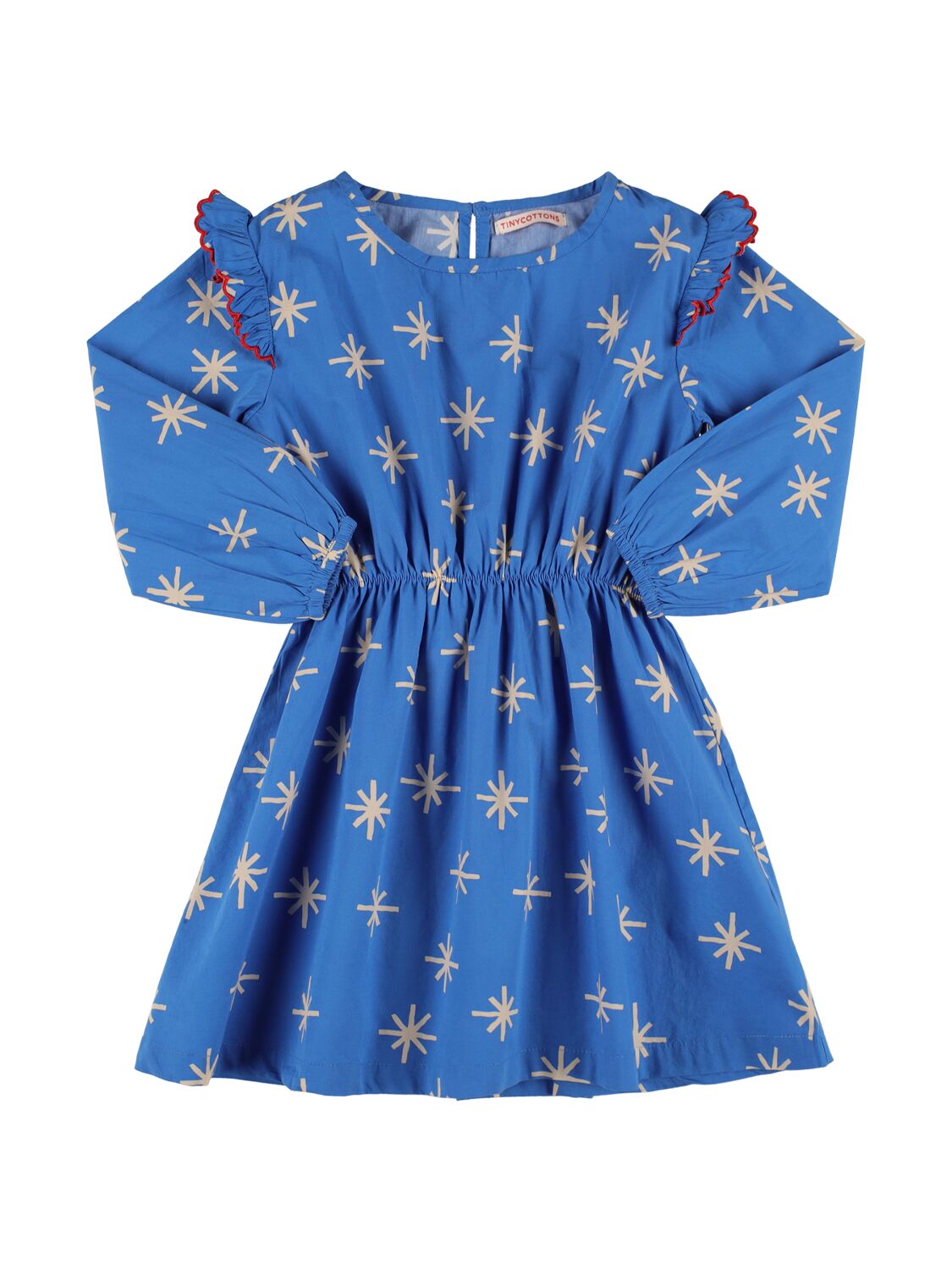 Tiny Cottons Kids' Printed Cotton Dress In Blue