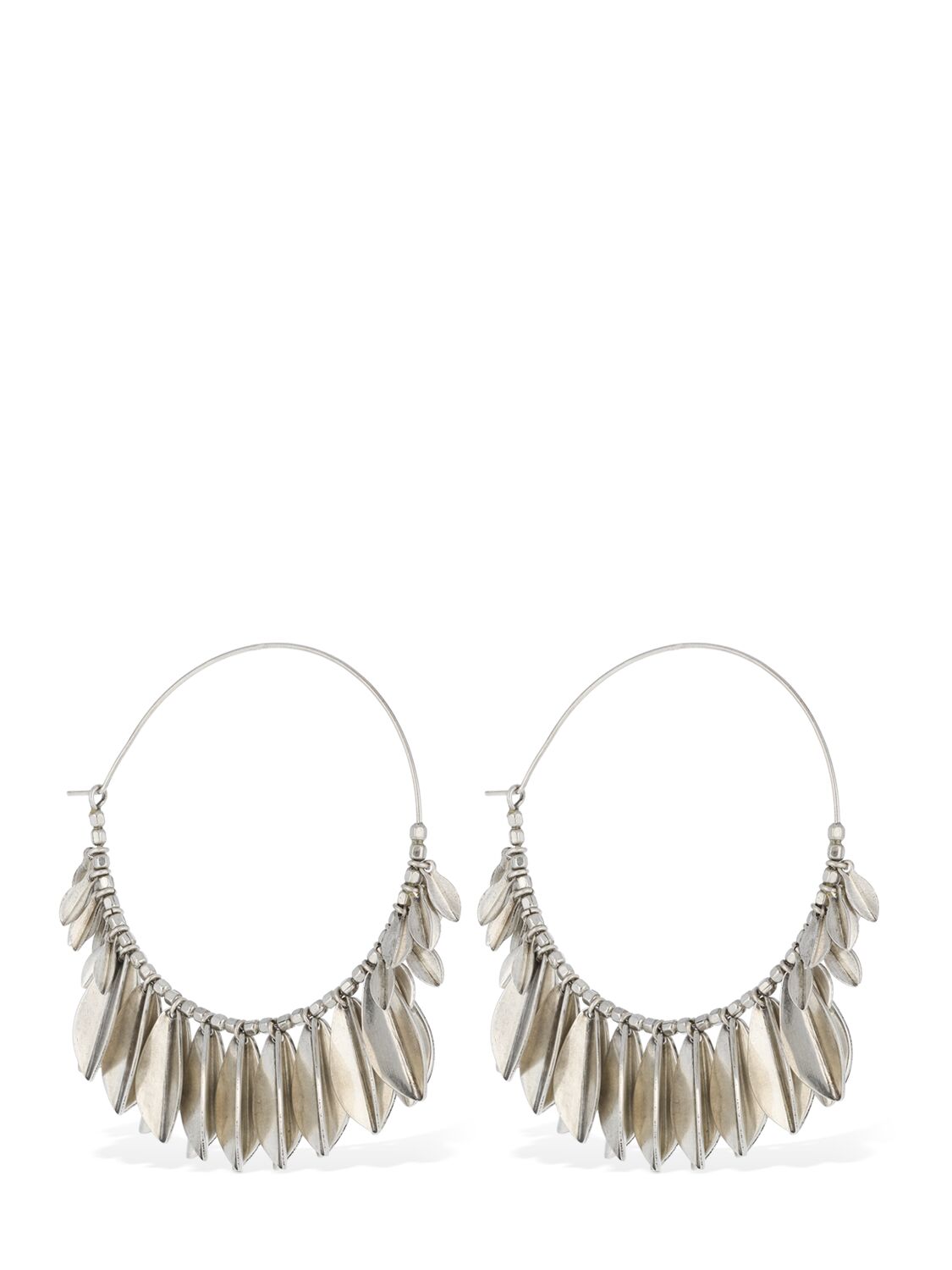 Shop Isabel Marant Shiny Lea Hoop Earrings In Silver