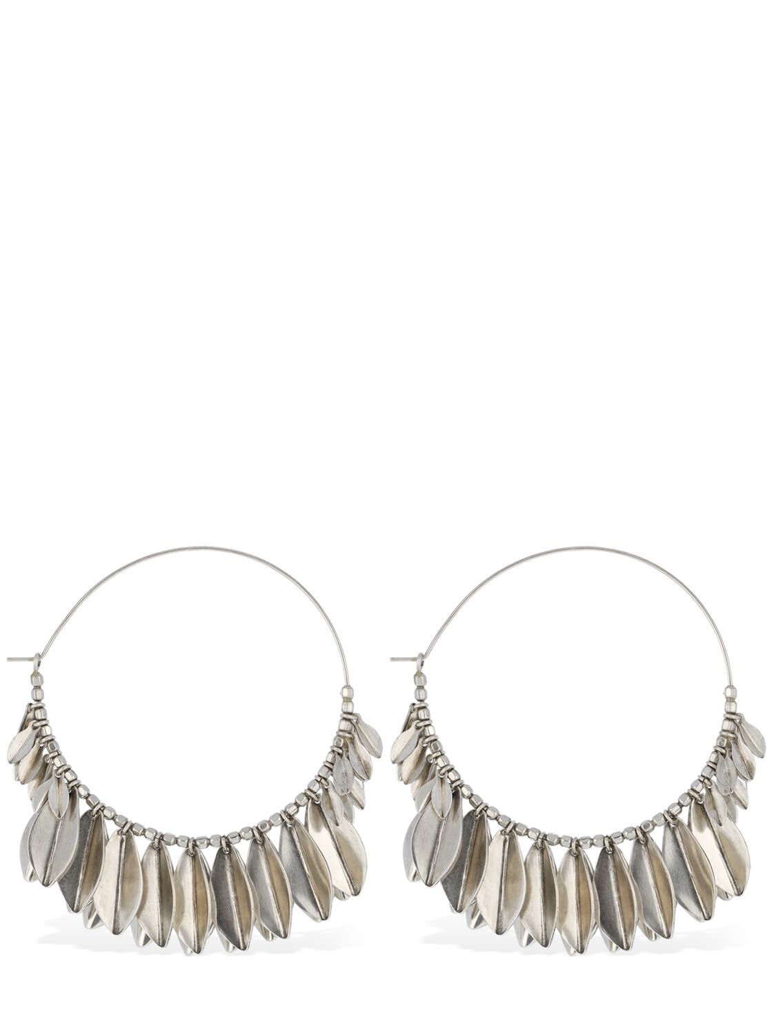 Isabel Marant Shiny Lea Hoop Earrings In Silver