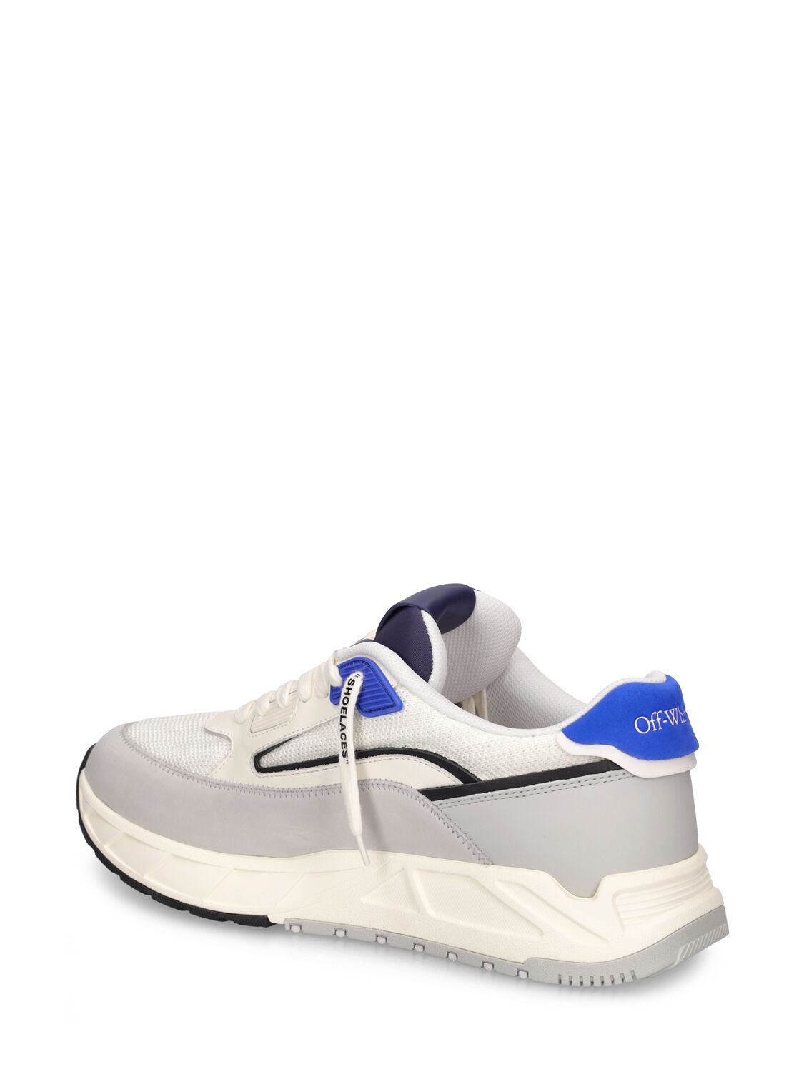 Shop Off-white Kick Off Leather Sneakers In White,blue