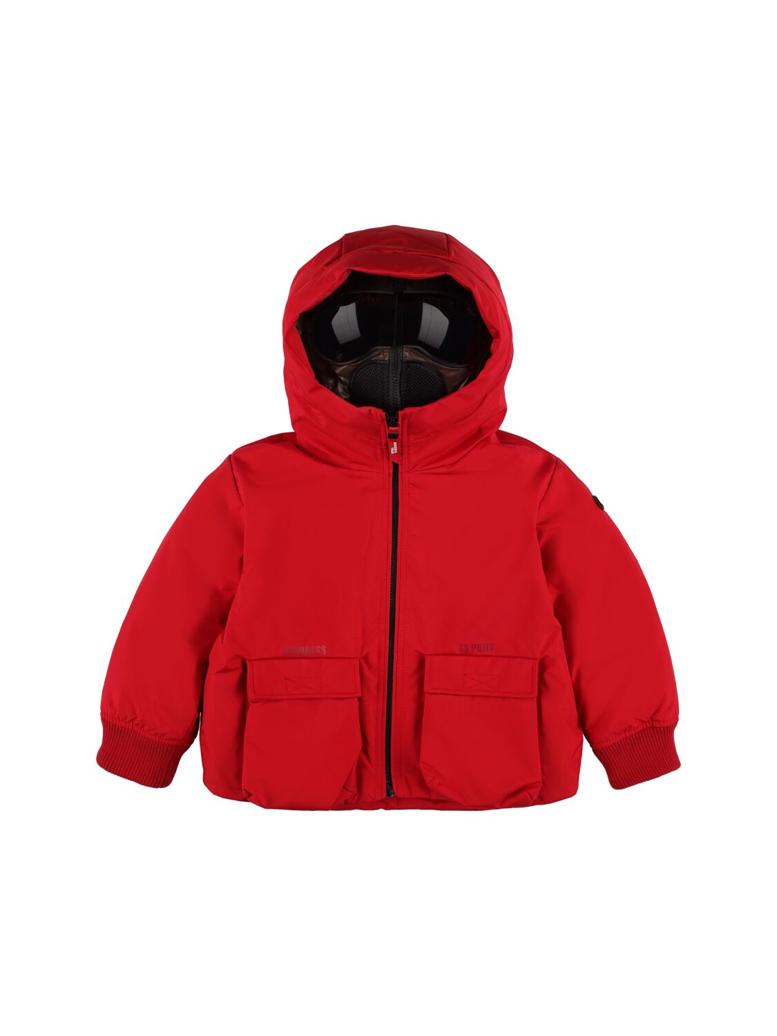 Ai Riders Kids' Water Repellent Nylon Puffer Ski Jacket In Red,brown