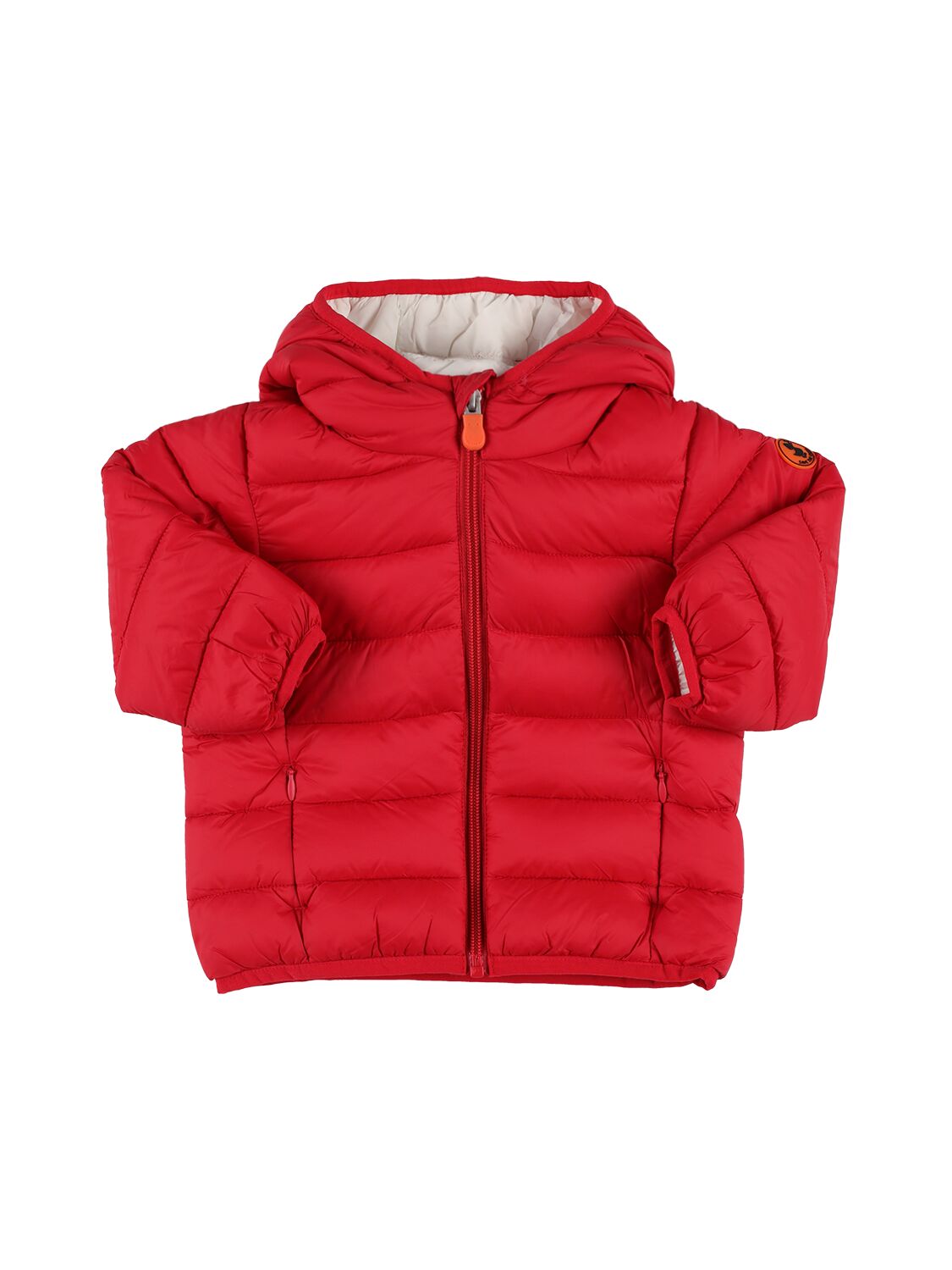 Save The Duck Babies' Hooded Nylon Puffer Jacket In Red