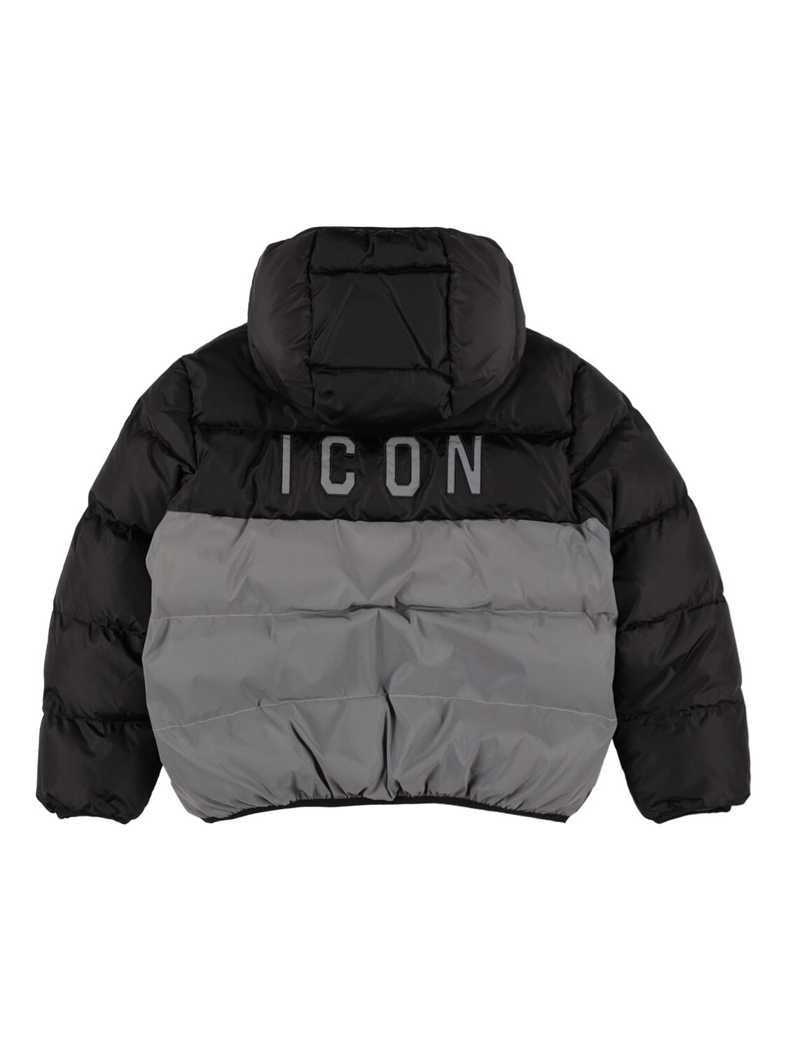 Dsquared2 Kids' Icon Nylon Puffer Jacket In Black
