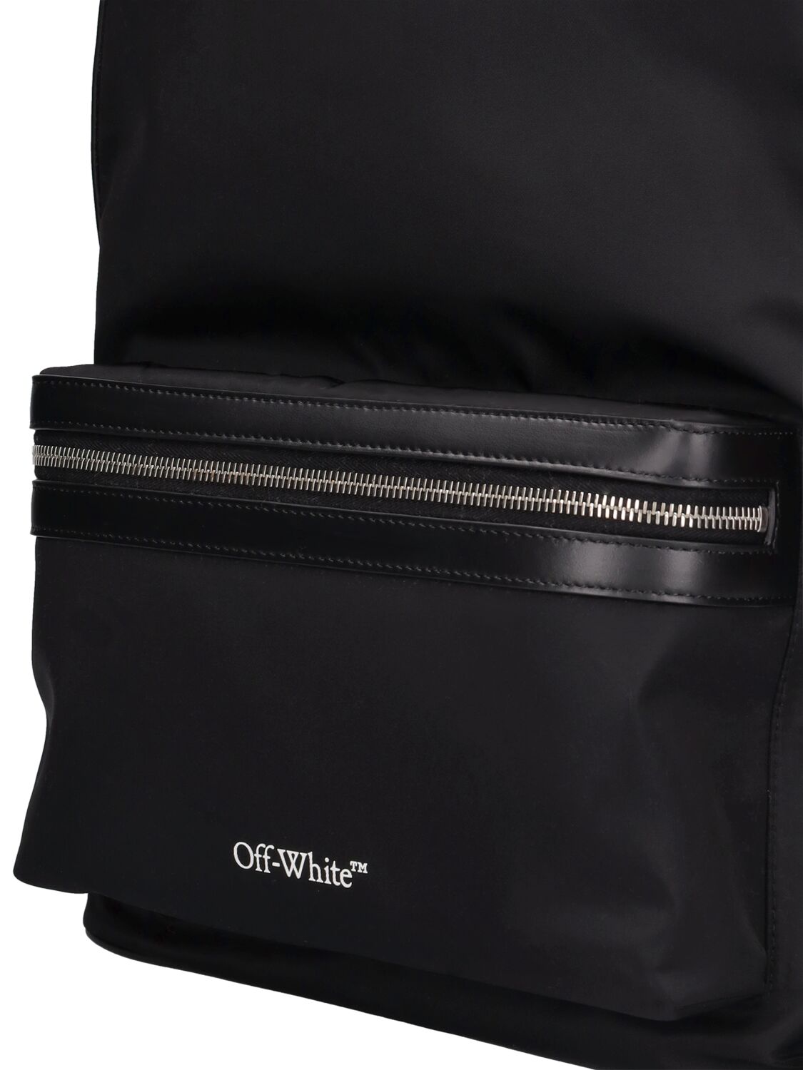 Shop Off-white Core Round Nylon Backpack In Black