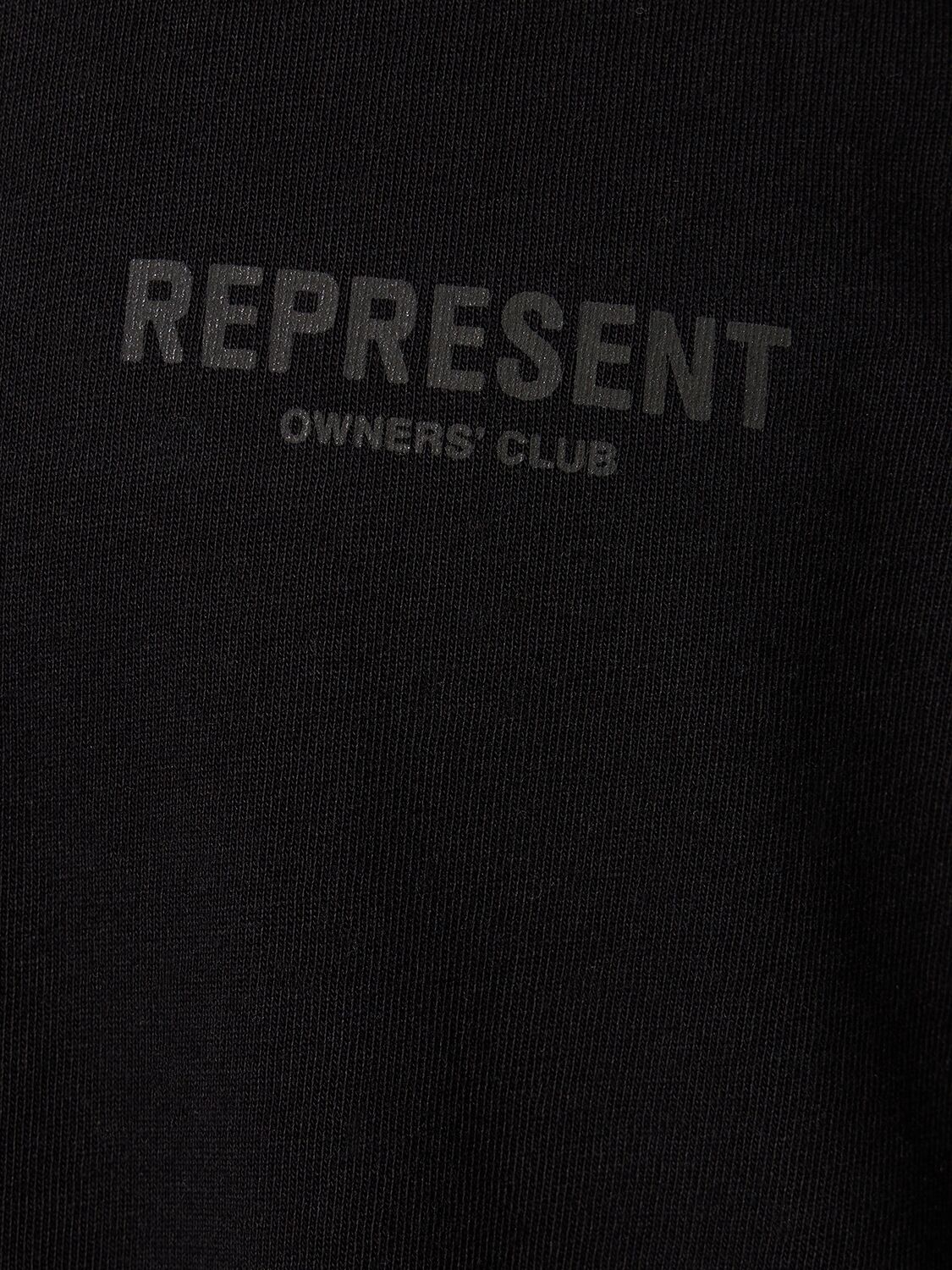 Shop Represent Owners Club Logo Cotton T-shirt In Reflective