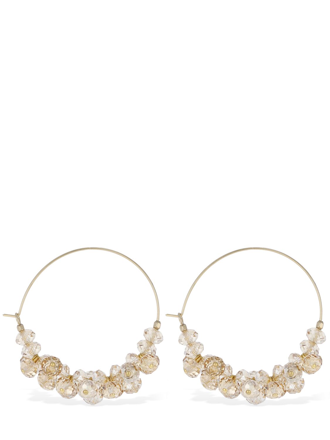 Isabel Marant Polly Glass Hoop Earrings In Natural,gold