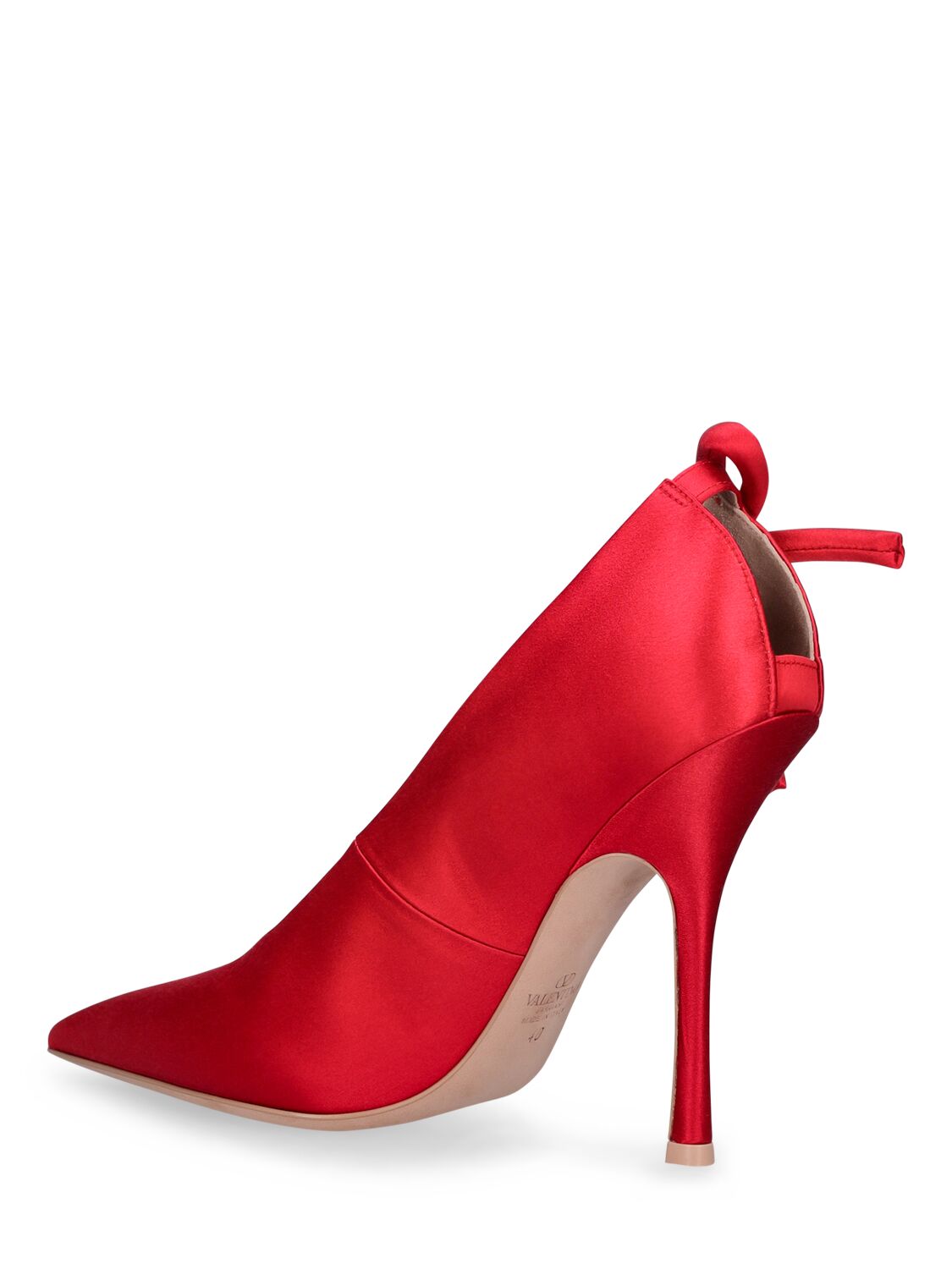 Shop Valentino 110mm Nite Out Satin Pumps In Red