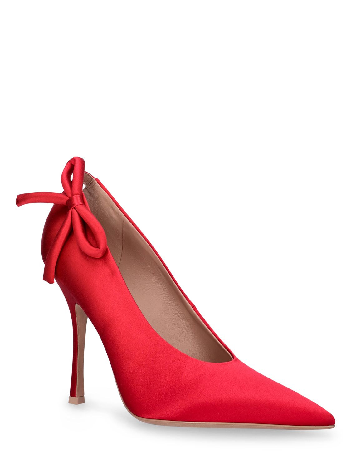 Shop Valentino 110mm Nite Out Satin Pumps In Red