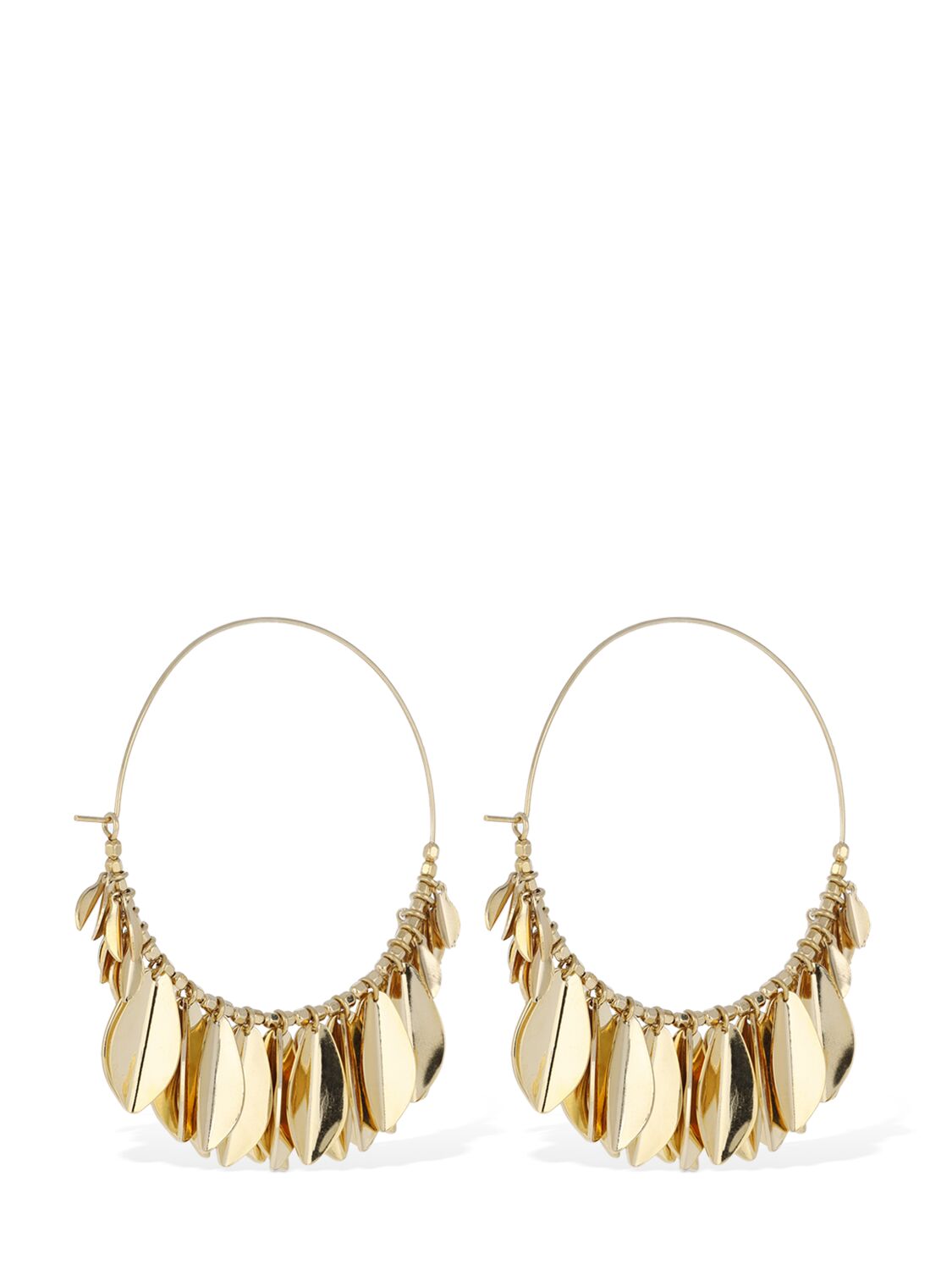 Shop Isabel Marant Shiny Lea Hoop Earrings In Gold