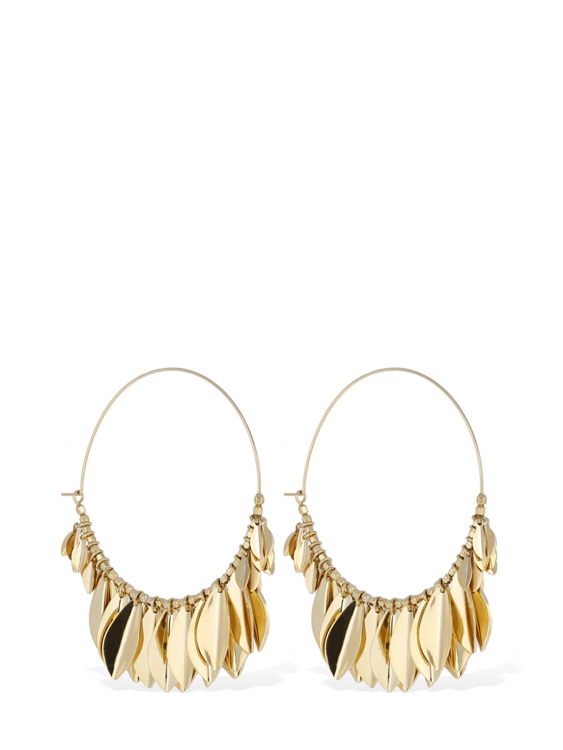 Shop Isabel Marant Shiny Lea Hoop Earrings In Gold